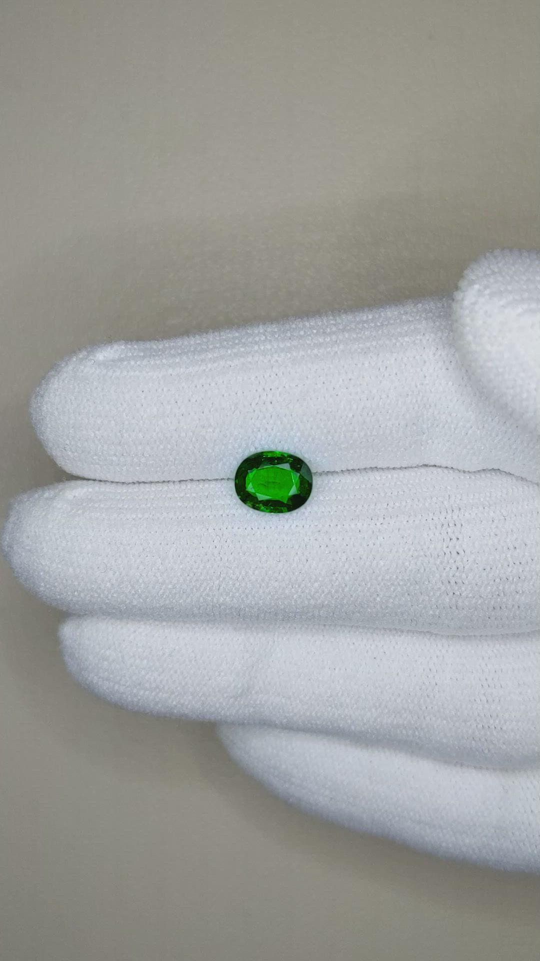 1.07 Ct. Tsavorite Garnet from East Africa Size Video