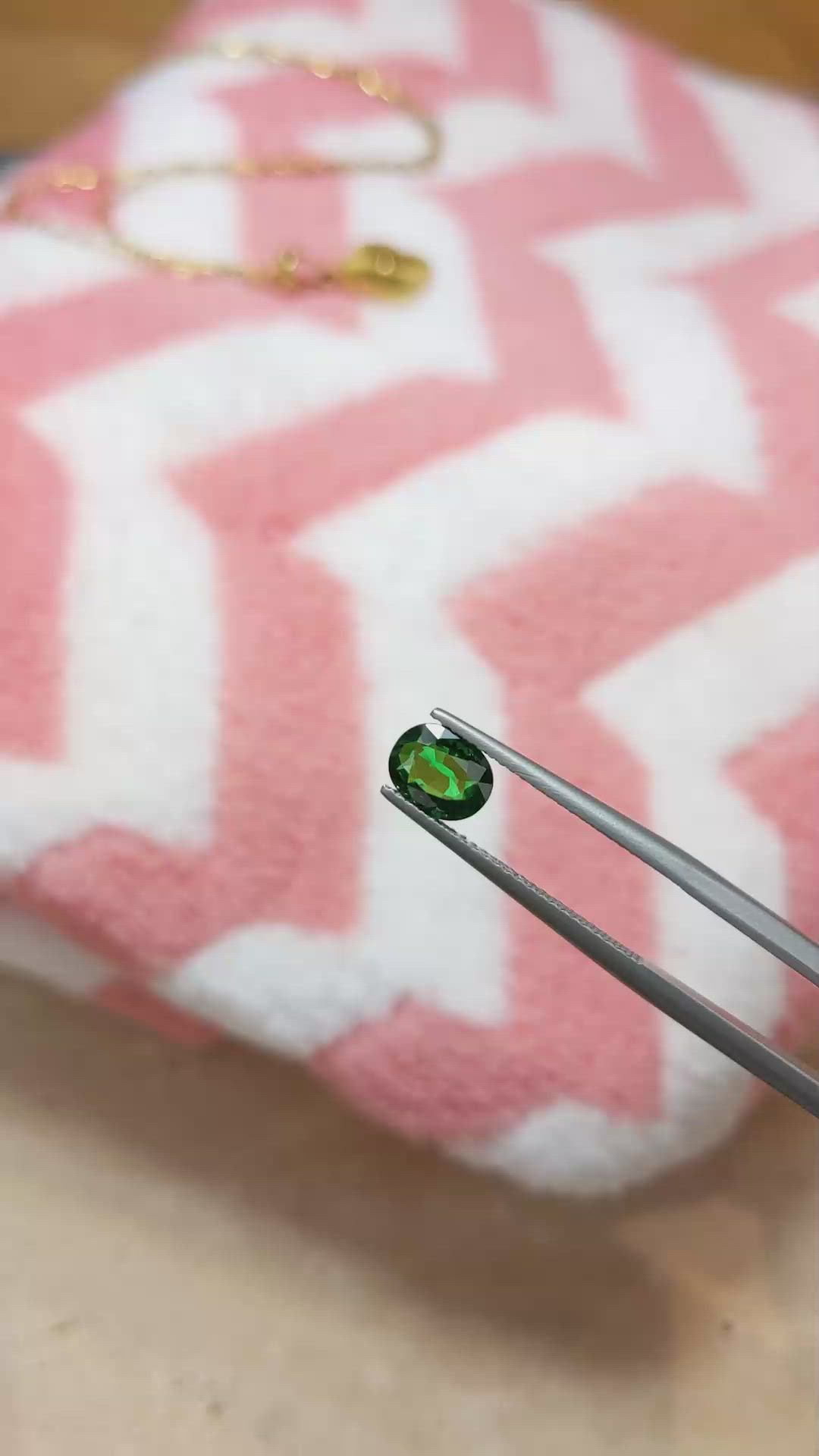 1.07 Ct. Tsavorite Garnet from East Africa Size Video