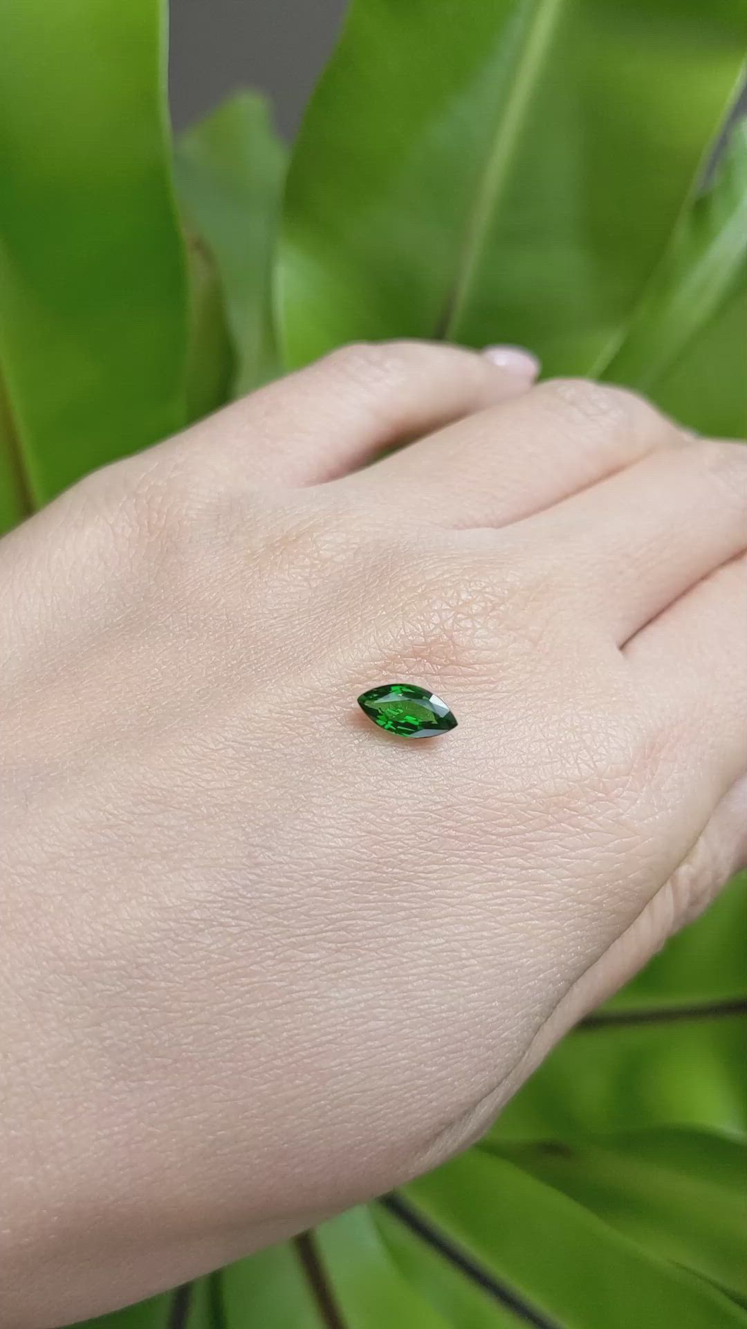 1.04 Ct. Tsavorite Garnet from East Africa Size Video