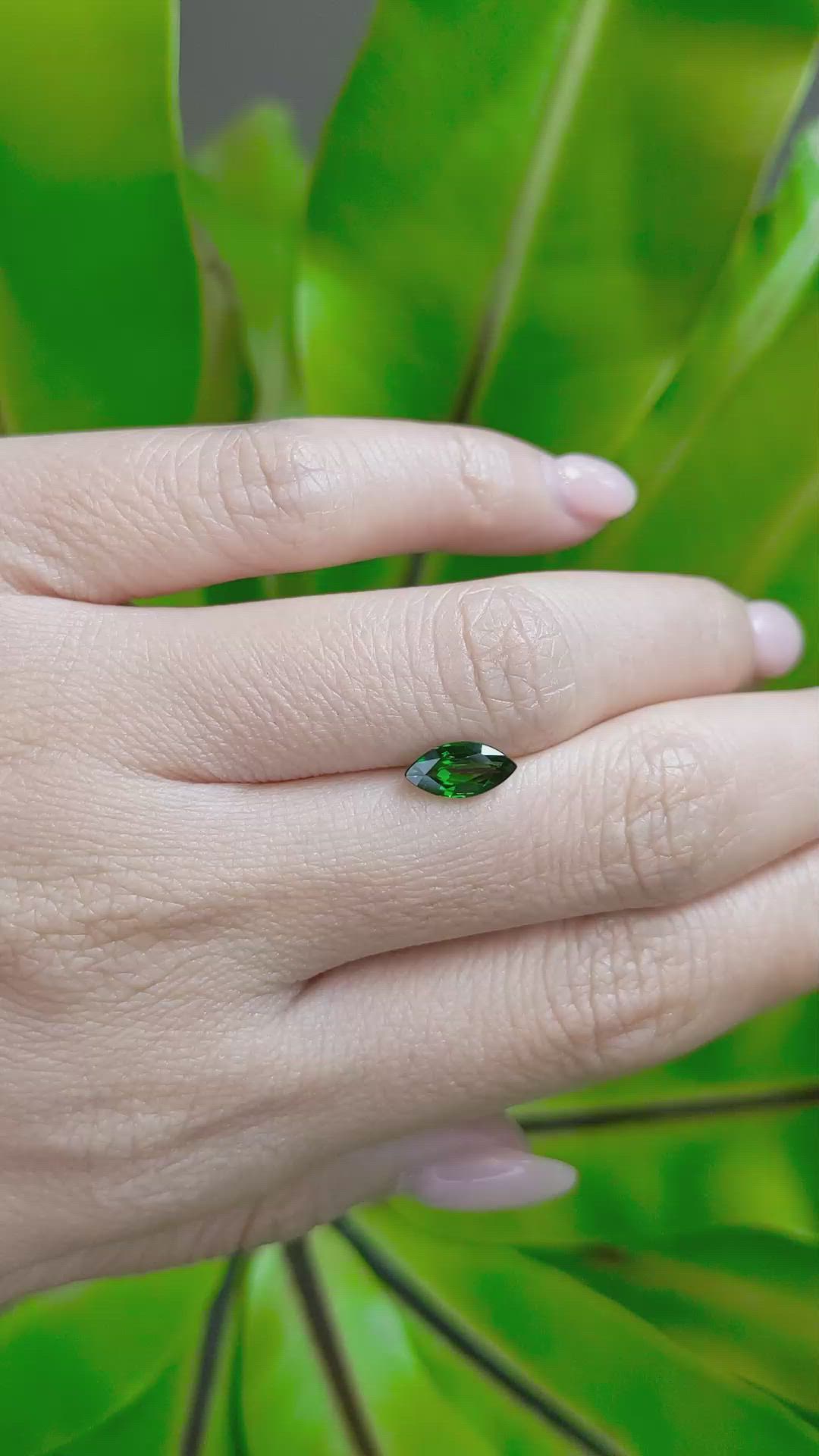 1.04 Ct. Tsavorite Garnet from East Africa Size Video