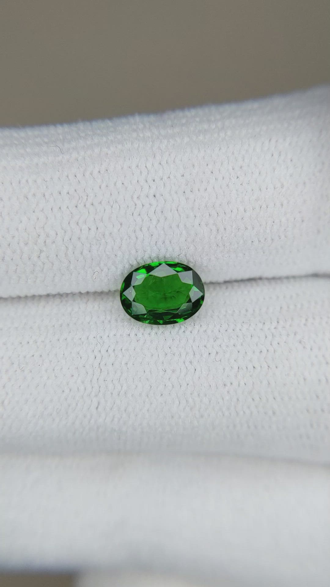 0.96 Ct. Tsavorite Garnet from East Africa Size Video