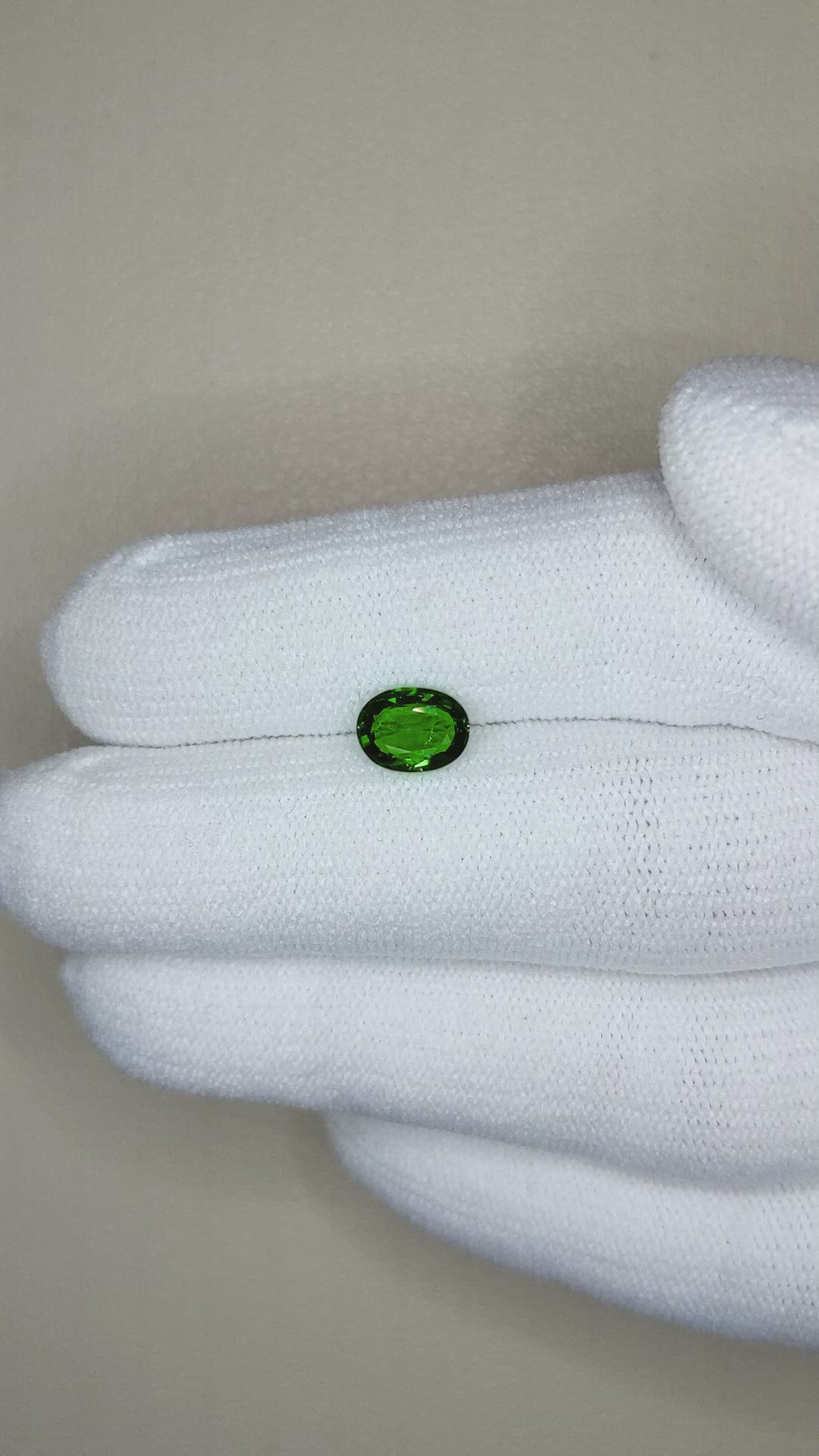 0.96 Ct. Tsavorite Garnet from East Africa Size Video