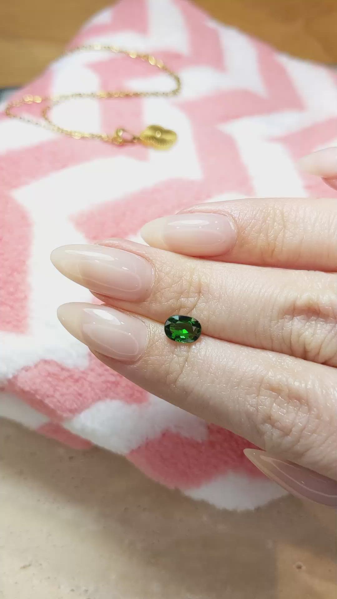 1.00 Ct. Tsavorite Garnet from East Africa Size Video