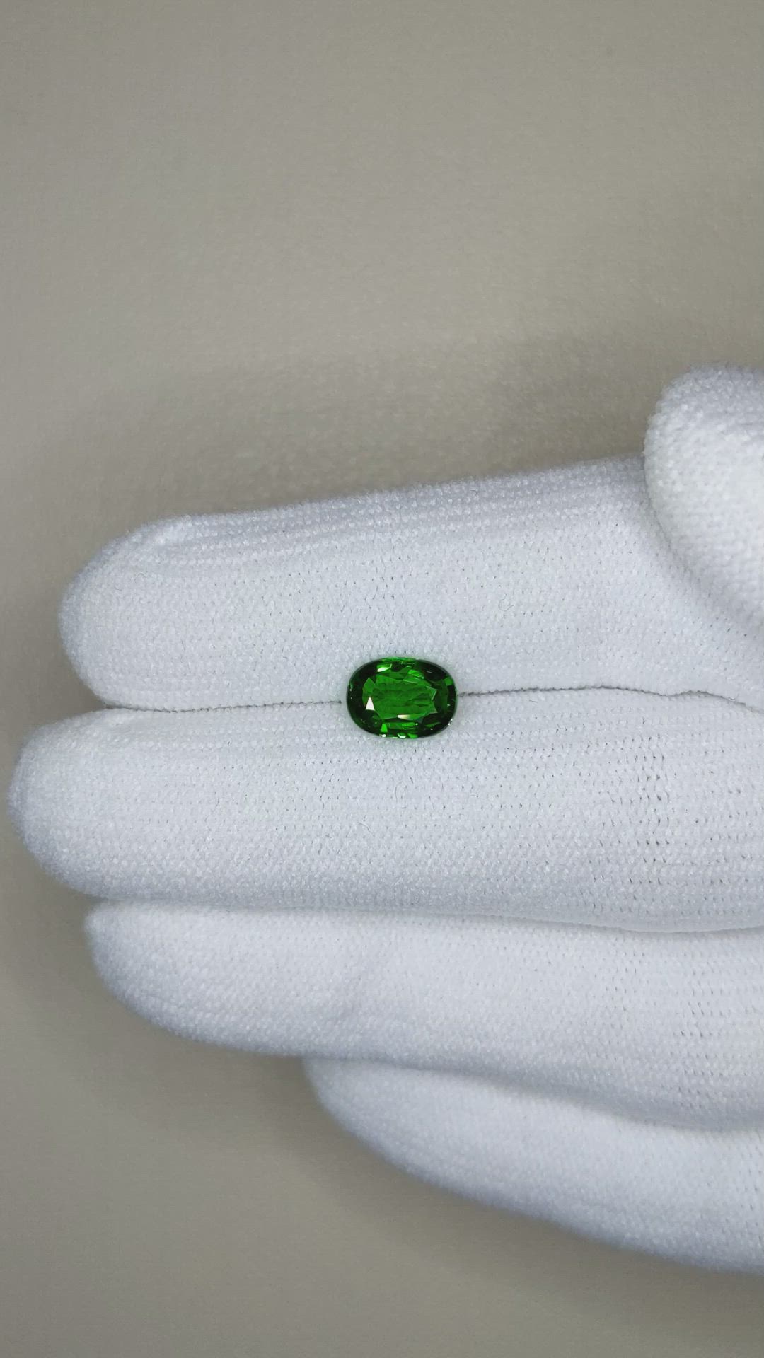 1.04 Ct. Tsavorite Garnet from East Africa Size Video