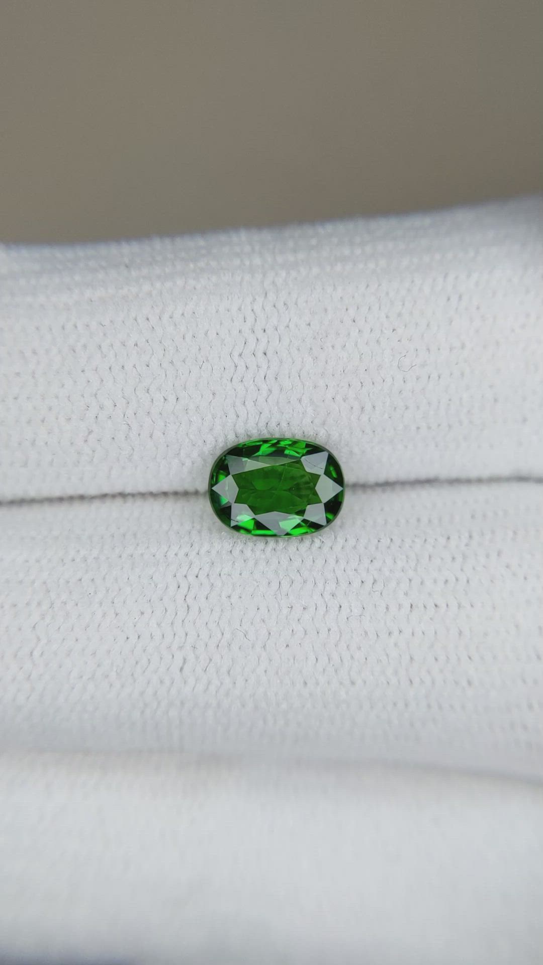 1.04 Ct. Tsavorite Garnet from East Africa Size Video