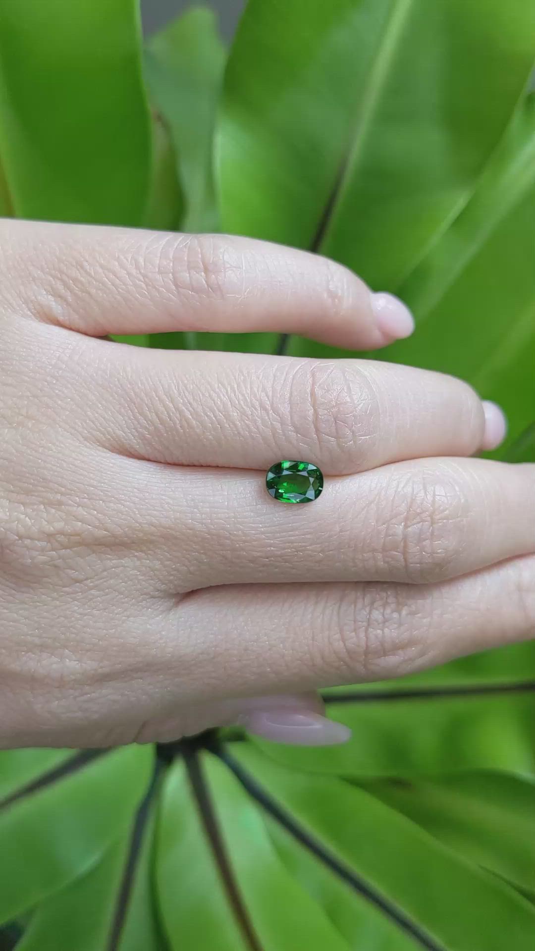 1.04 Ct. Tsavorite Garnet from East Africa Size Video