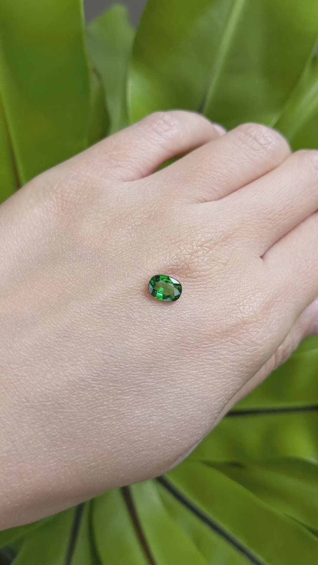 1.04 Ct. Tsavorite Garnet from East Africa Size Video