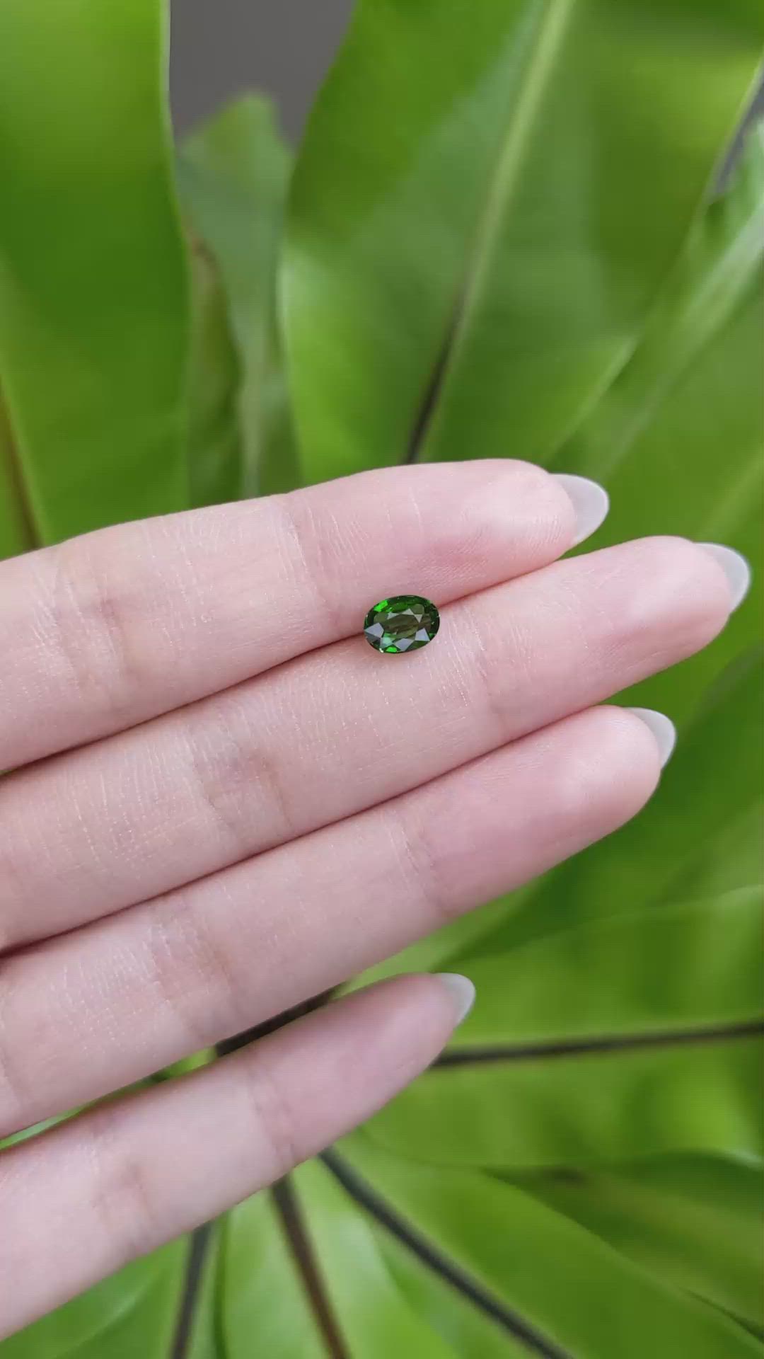 0.98 Ct. Tsavorite Garnet from East Africa Size Video