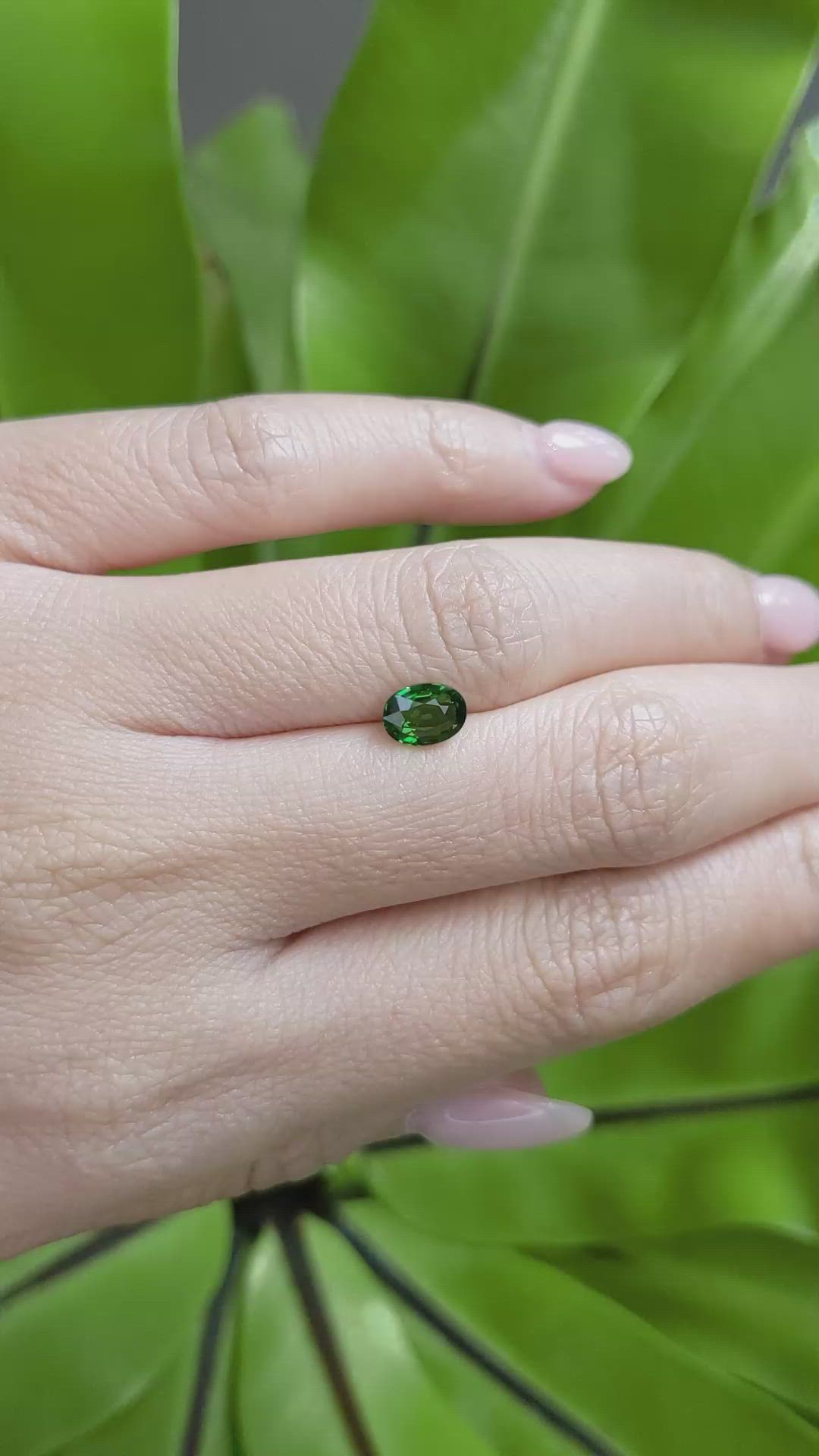 0.98 Ct. Tsavorite Garnet from East Africa Size Video