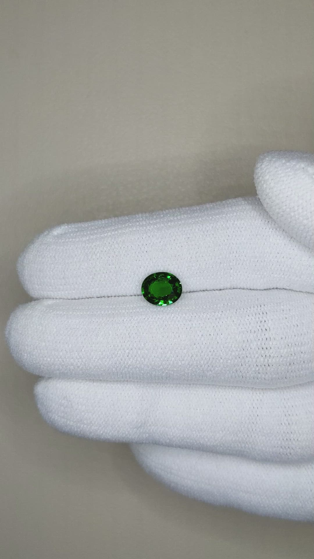 0.94 Ct. Tsavorite Garnet from East Africa Size Video