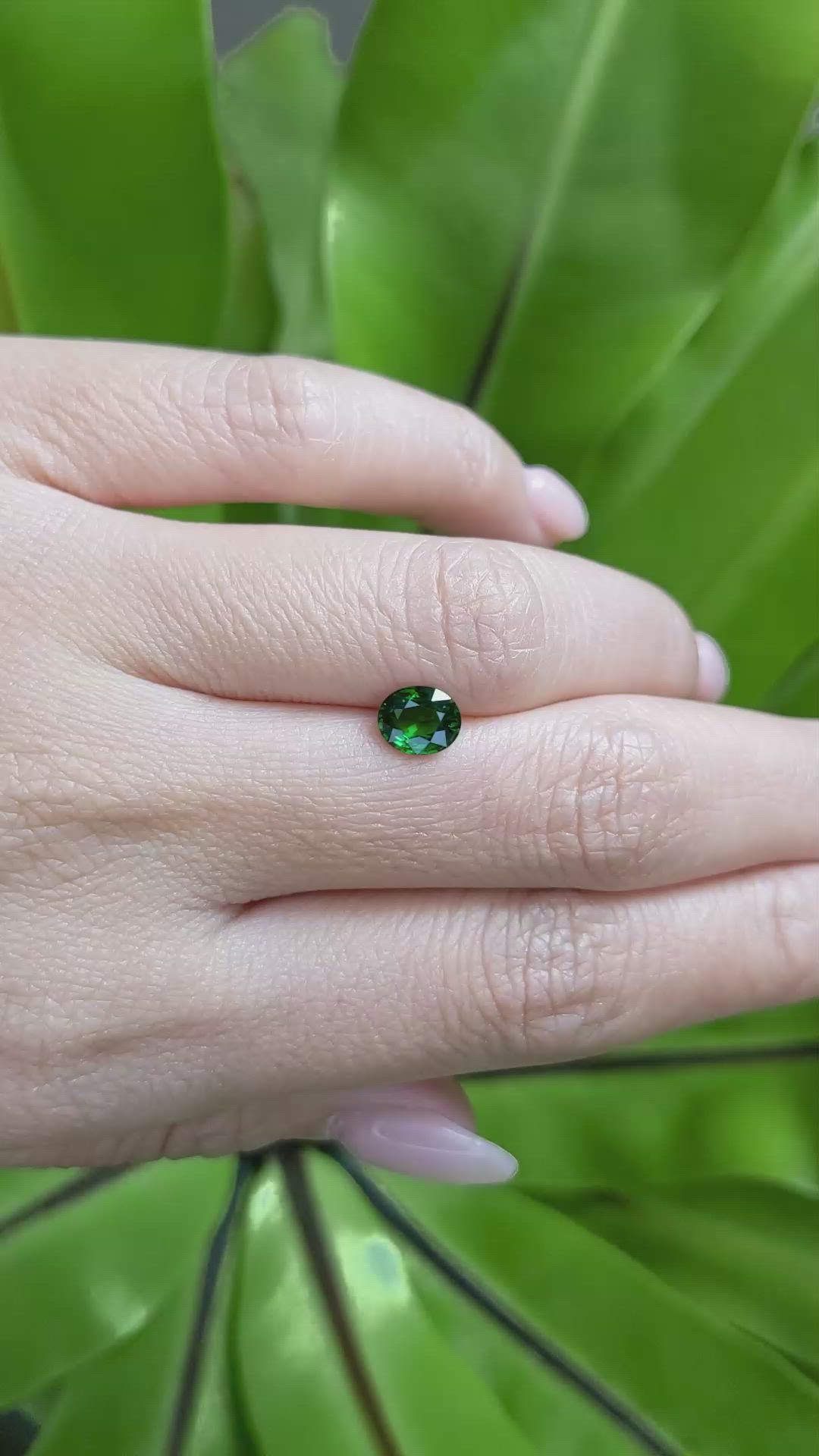 0.94 Ct. Tsavorite Garnet from East Africa Size Video