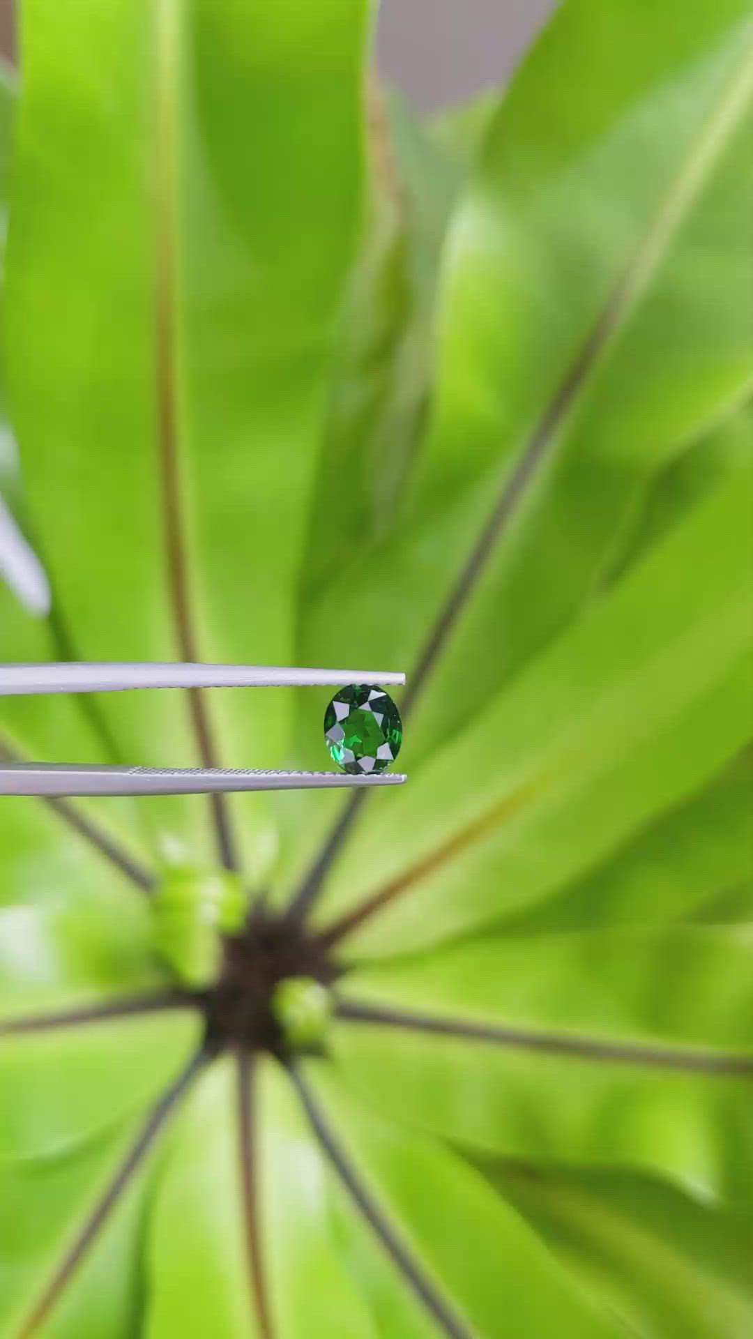 0.94 Ct. Tsavorite Garnet from East Africa Size Video