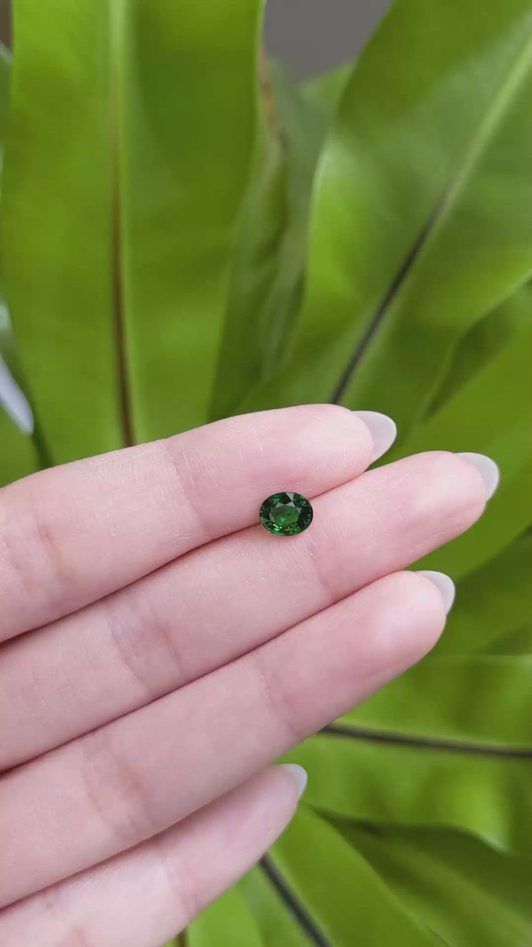 0.94 Ct. Tsavorite Garnet from East Africa Size Video