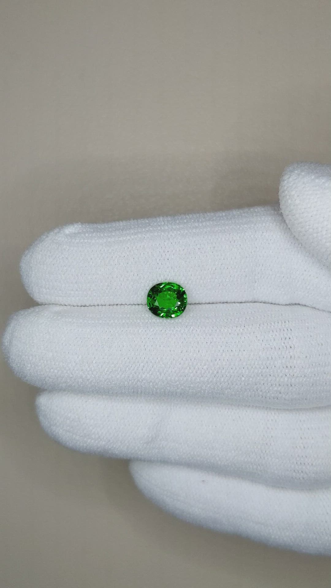 1.10 Ct. Tsavorite Garnet from East Africa Size Video