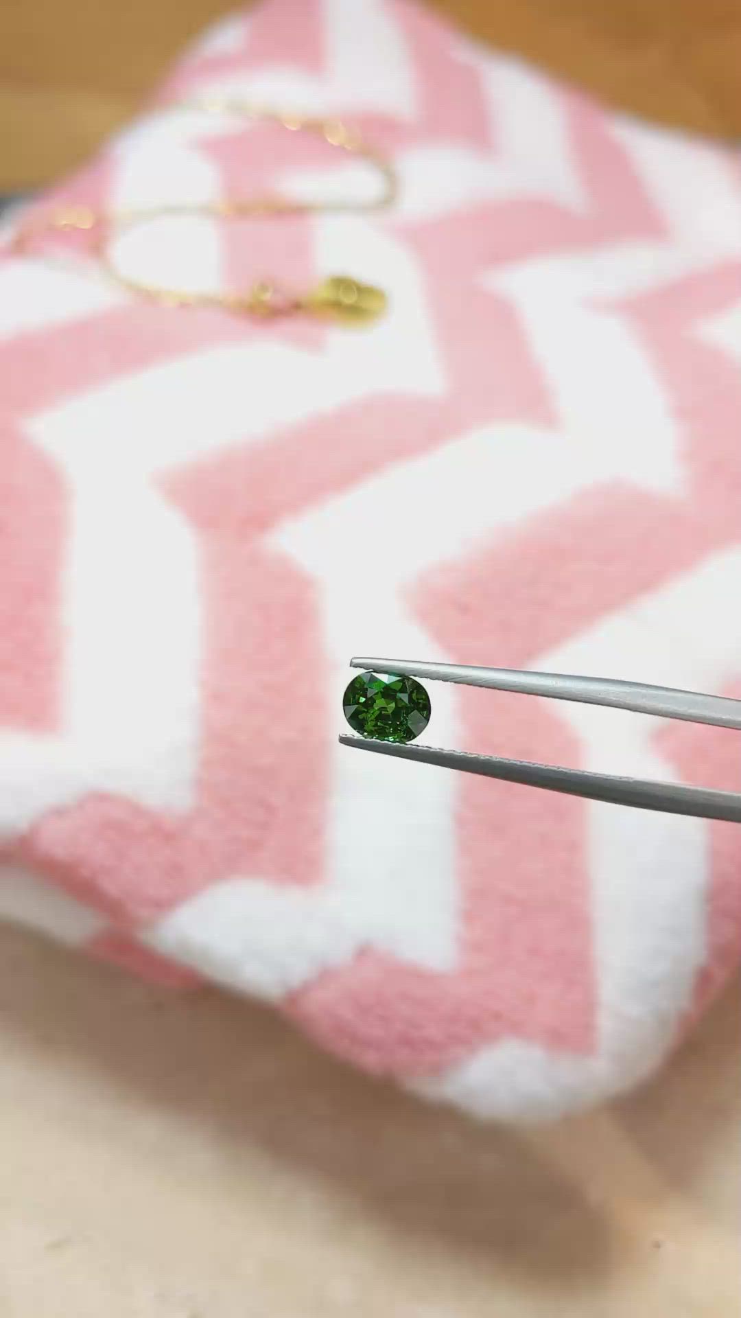 1.01 Ct. Tsavorite Garnet from East Africa Size Video