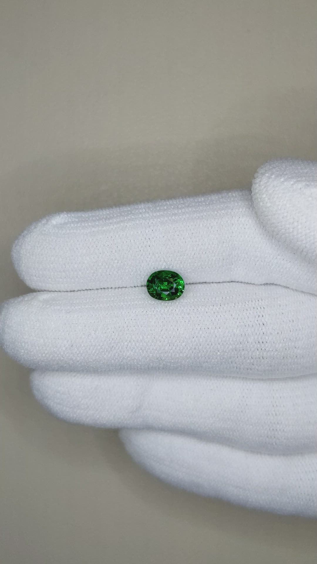 1.01 Ct. Tsavorite Garnet from East Africa Size Video