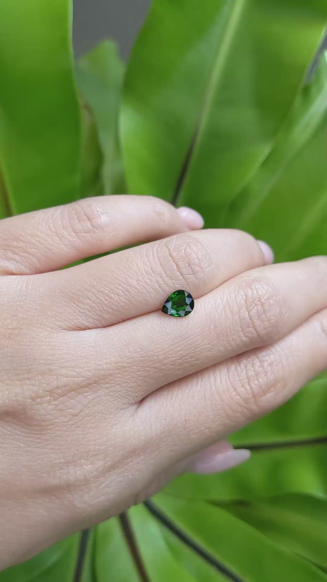 0.93 Ct. Tsavorite Garnet from East Africa Size Video