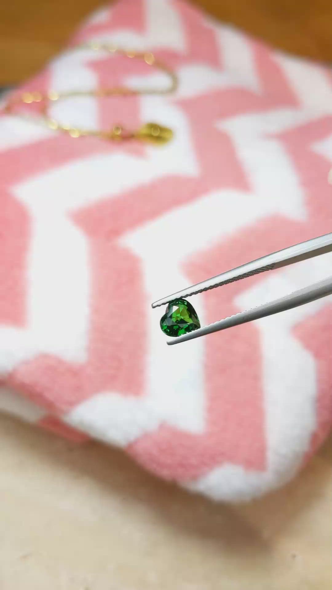 0.92 Ct. Tsavorite Garnet from East Africa Size Video