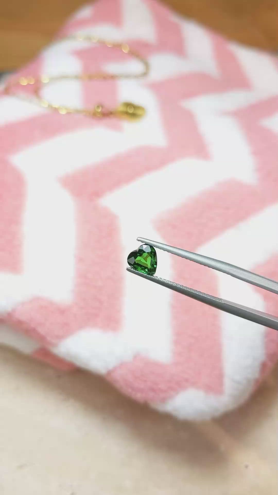 0.95 Ct. Tsavorite Garnet from East Africa Size Video