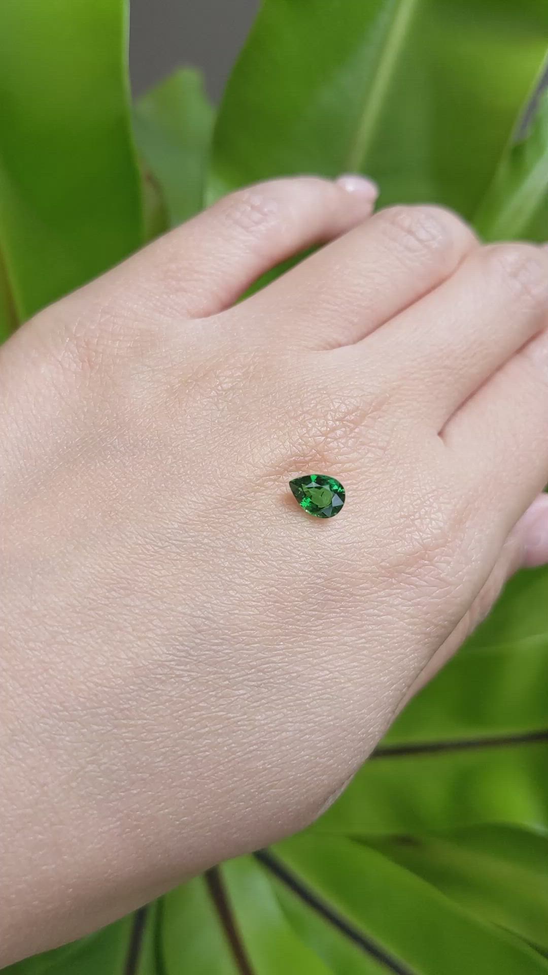 0.94 Ct. Tsavorite Garnet from East Africa Size Video