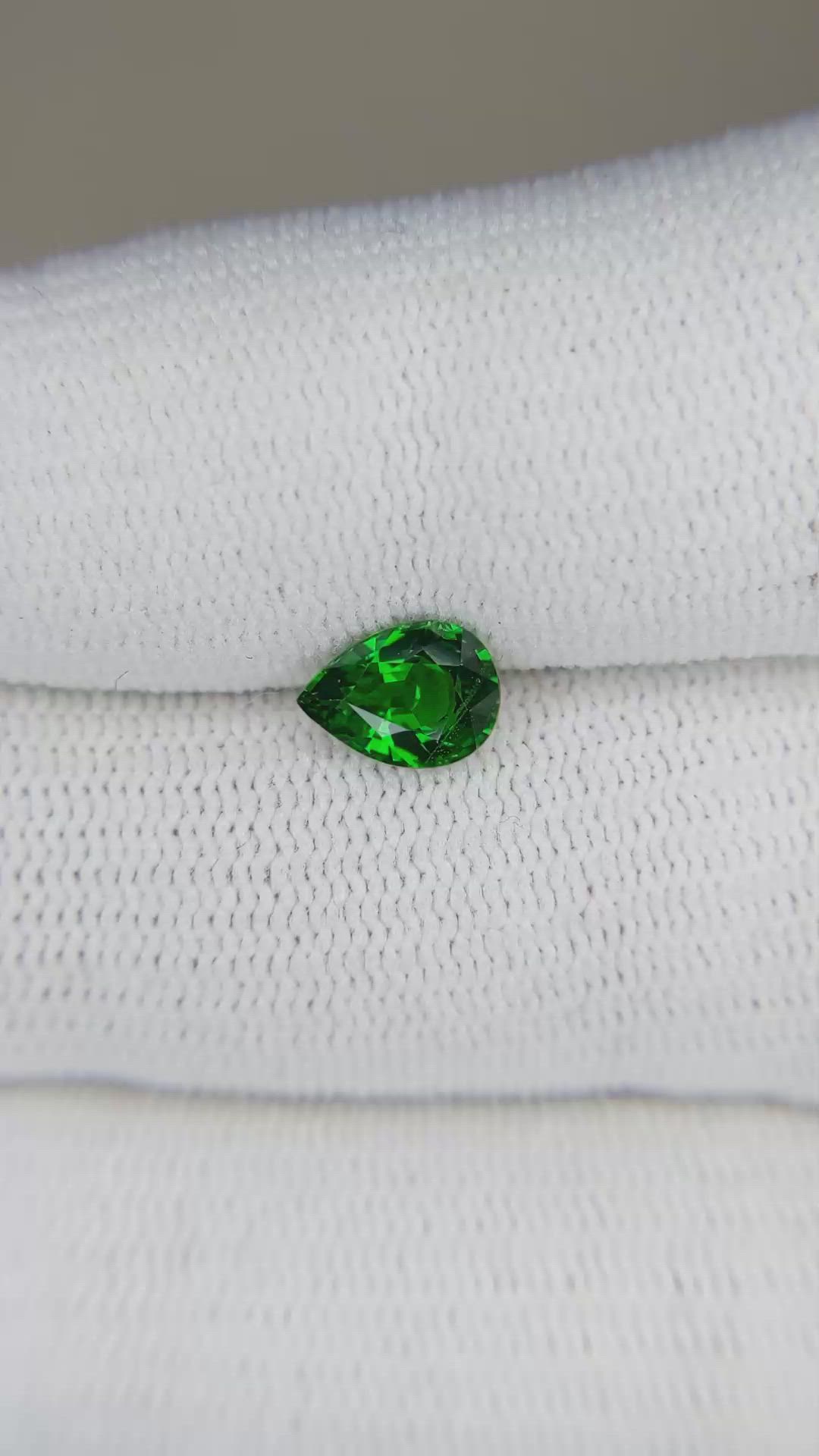 0.94 Ct. Tsavorite Garnet from East Africa Size Video