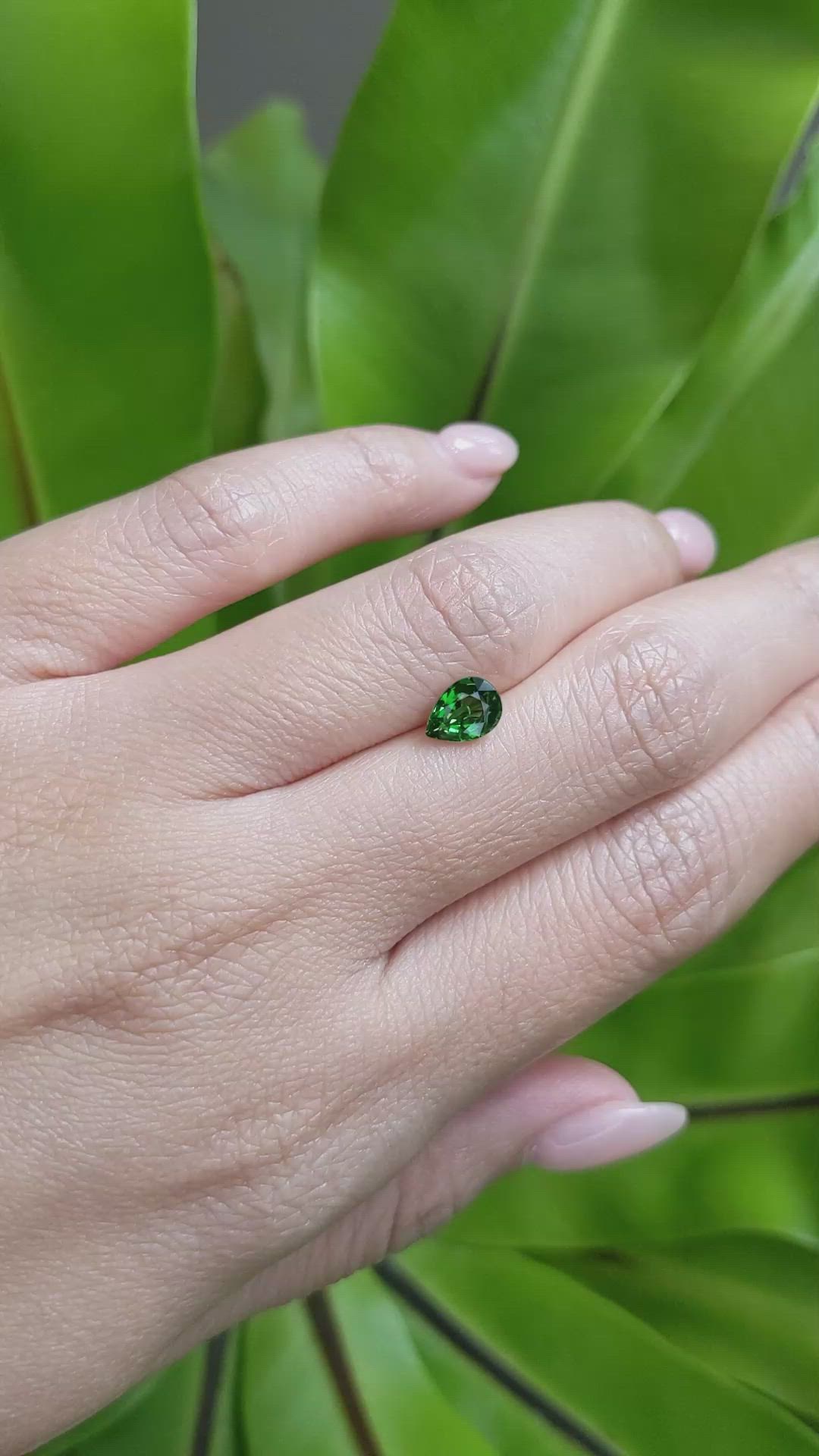 0.94 Ct. Tsavorite Garnet from East Africa Size Video