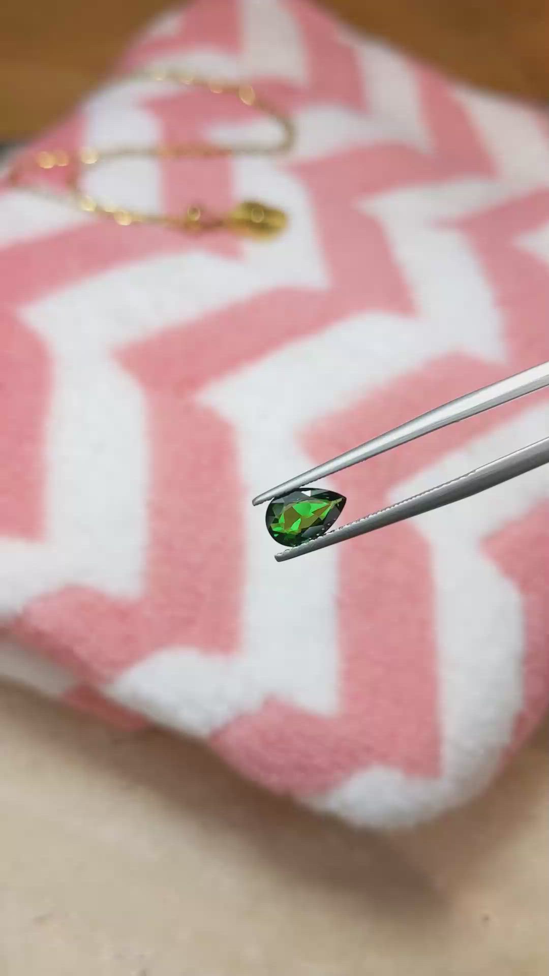 0.80 Ct. Tsavorite Garnet from East Africa Size Video
