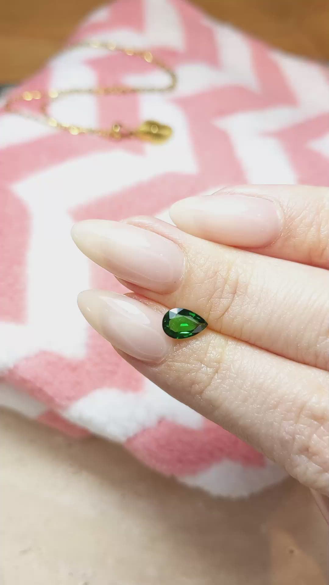 0.80 Ct. Tsavorite Garnet from East Africa Size Video