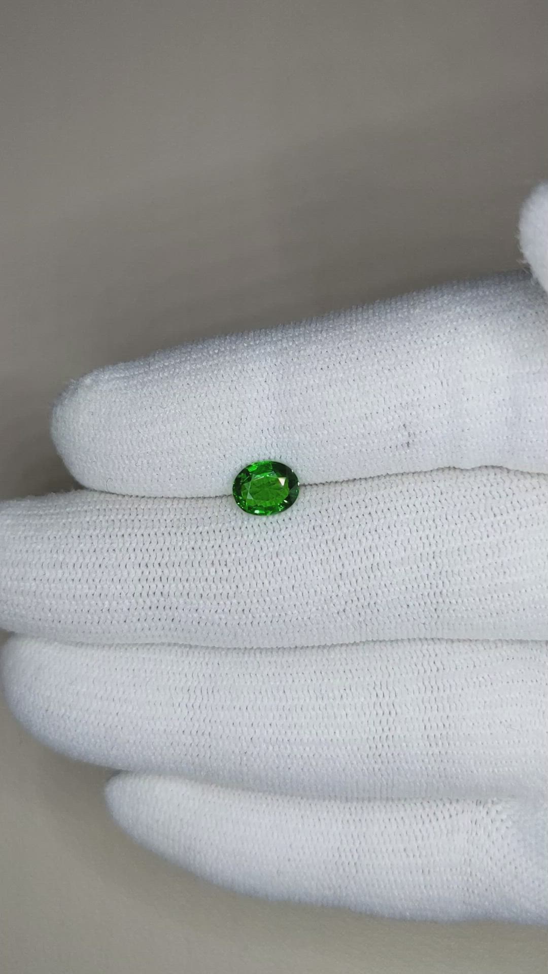 0.84 Ct. Tsavorite Garnet from East Africa Size Video