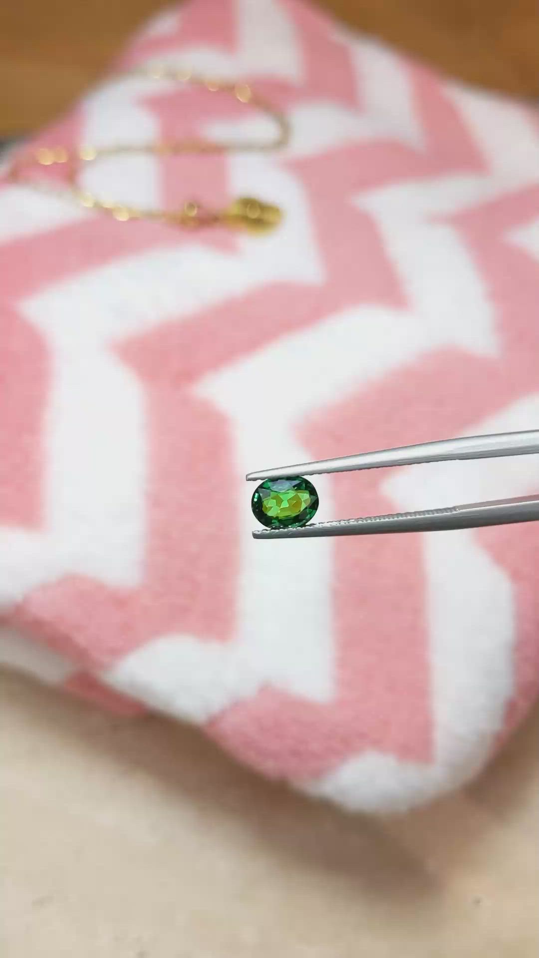 0.84 Ct. Tsavorite Garnet from East Africa Size Video