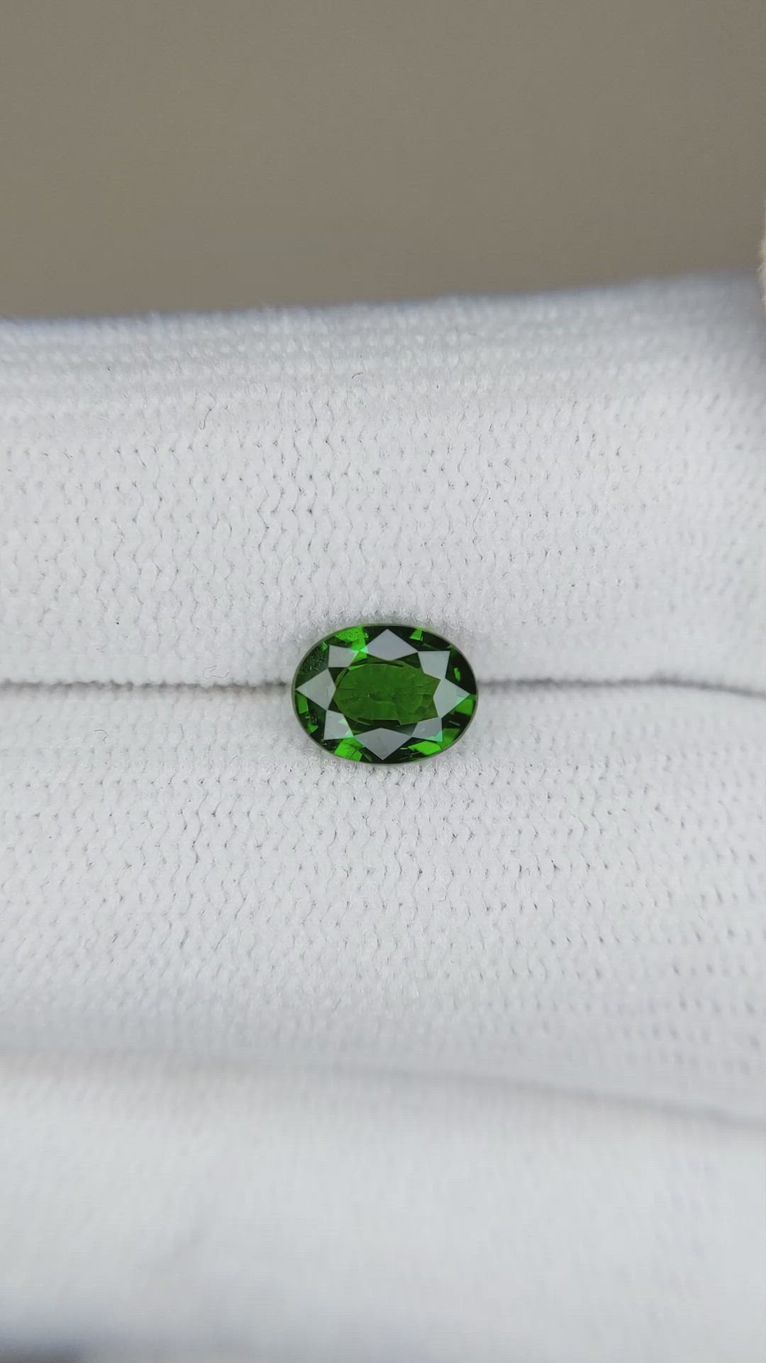 0.86 Ct. Tsavorite Garnet from East Africa Size Video
