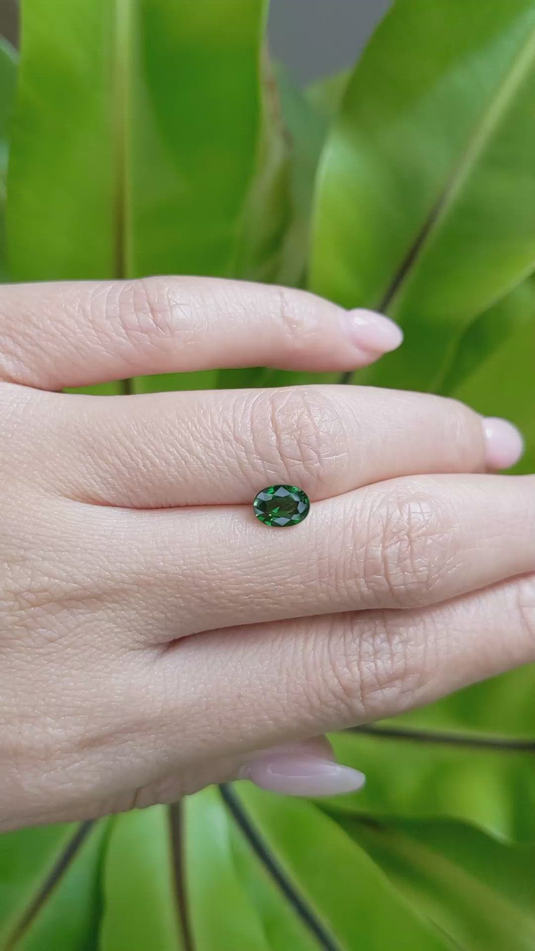 0.86 Ct. Tsavorite Garnet from East Africa Size Video