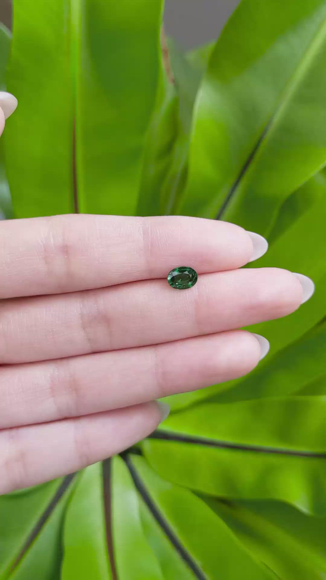 0.86 Ct. Tsavorite Garnet from East Africa Size Video