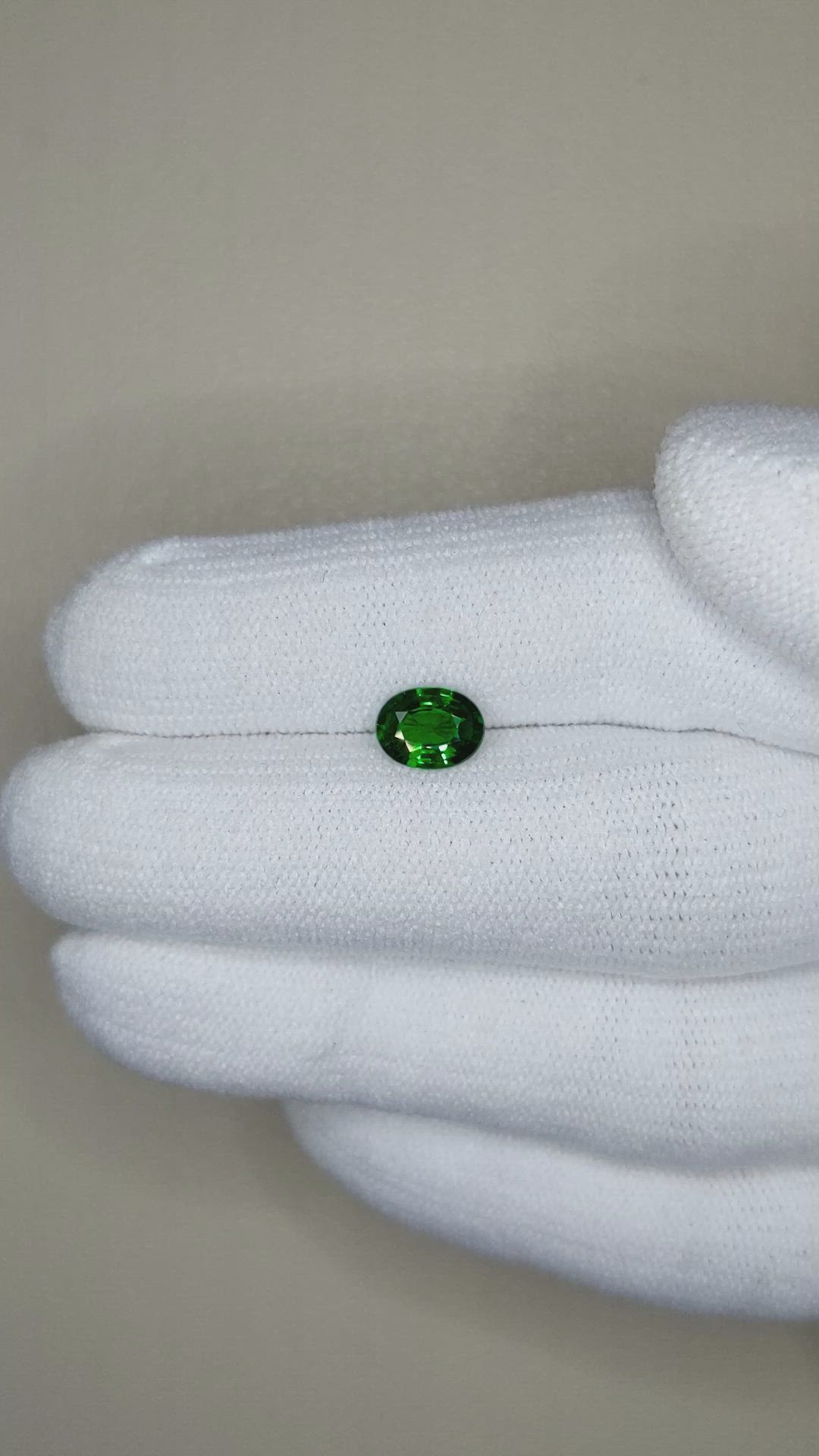 0.86 Ct. Tsavorite Garnet from East Africa Size Video