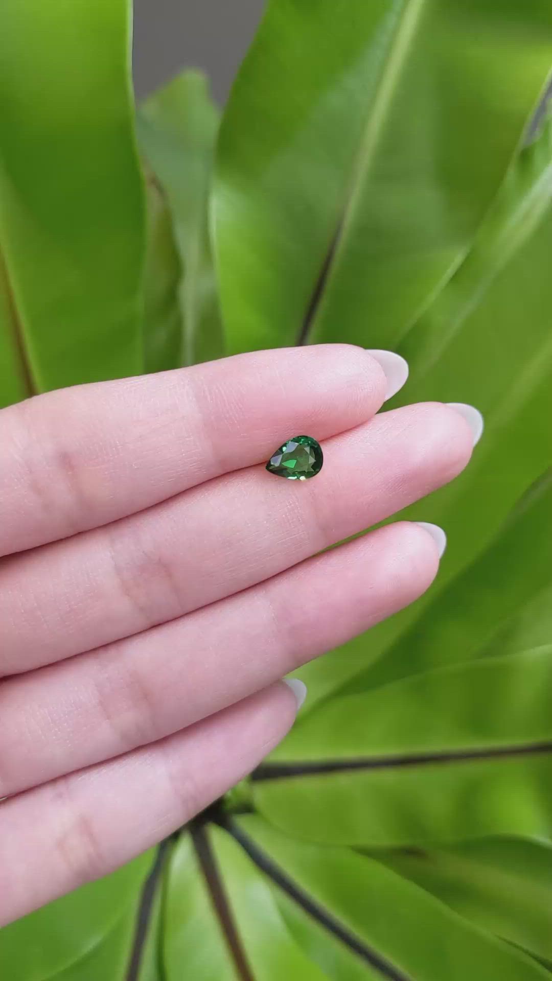 0.92 Ct. Tsavorite Garnet from East Africa Size Video