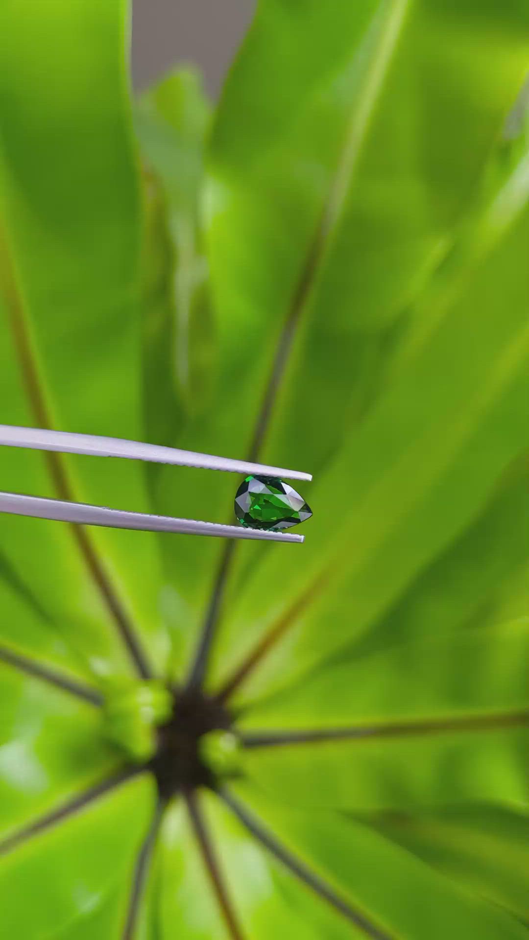 0.92 Ct. Tsavorite Garnet from East Africa Size Video