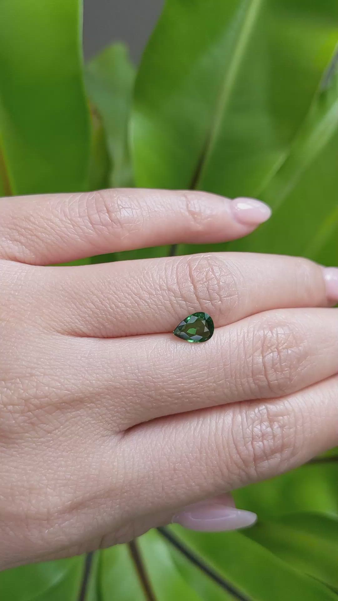 0.92 Ct. Tsavorite Garnet from East Africa Size Video