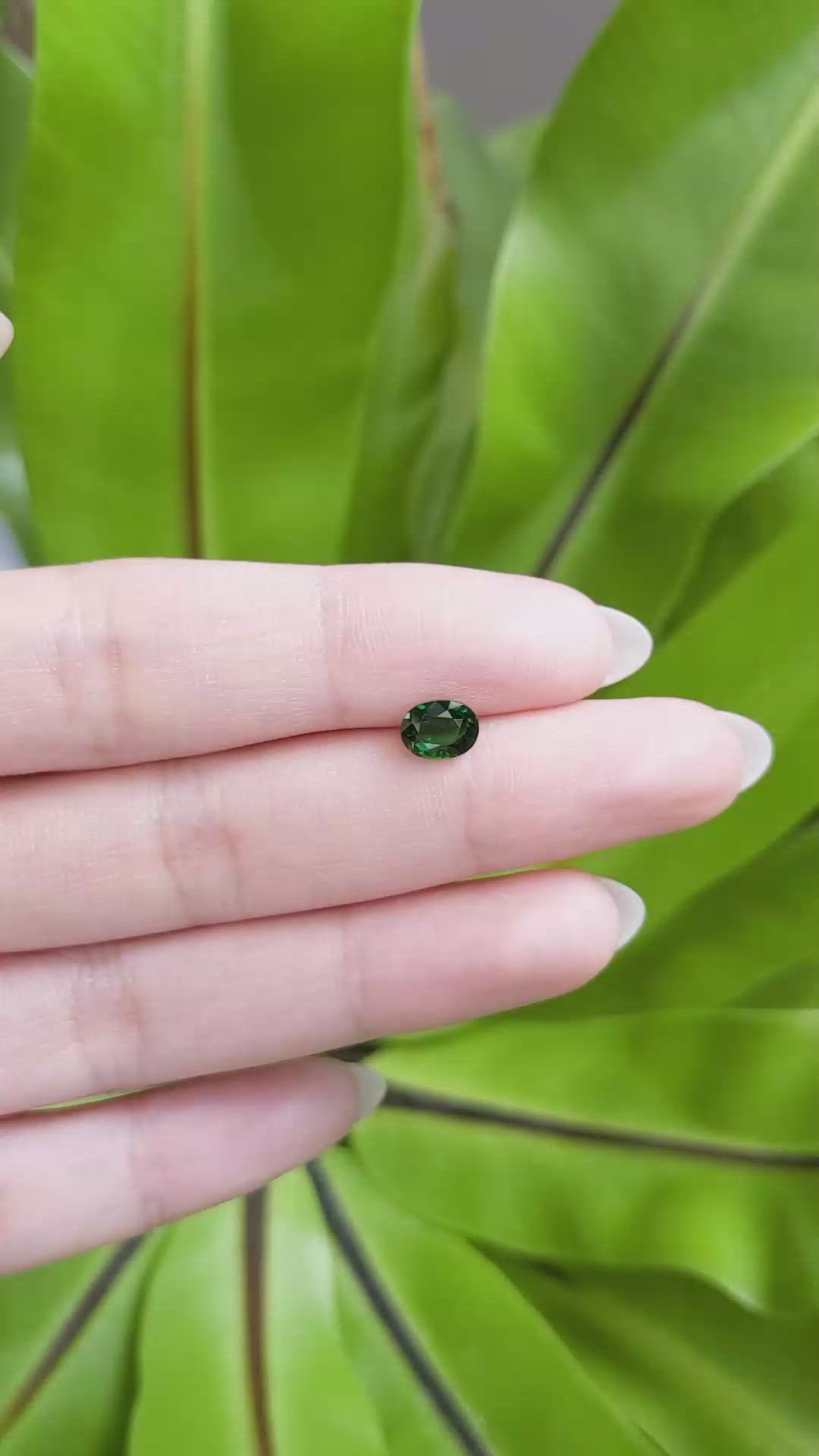 1.08 Ct. Tsavorite Garnet from East Africa Size Video