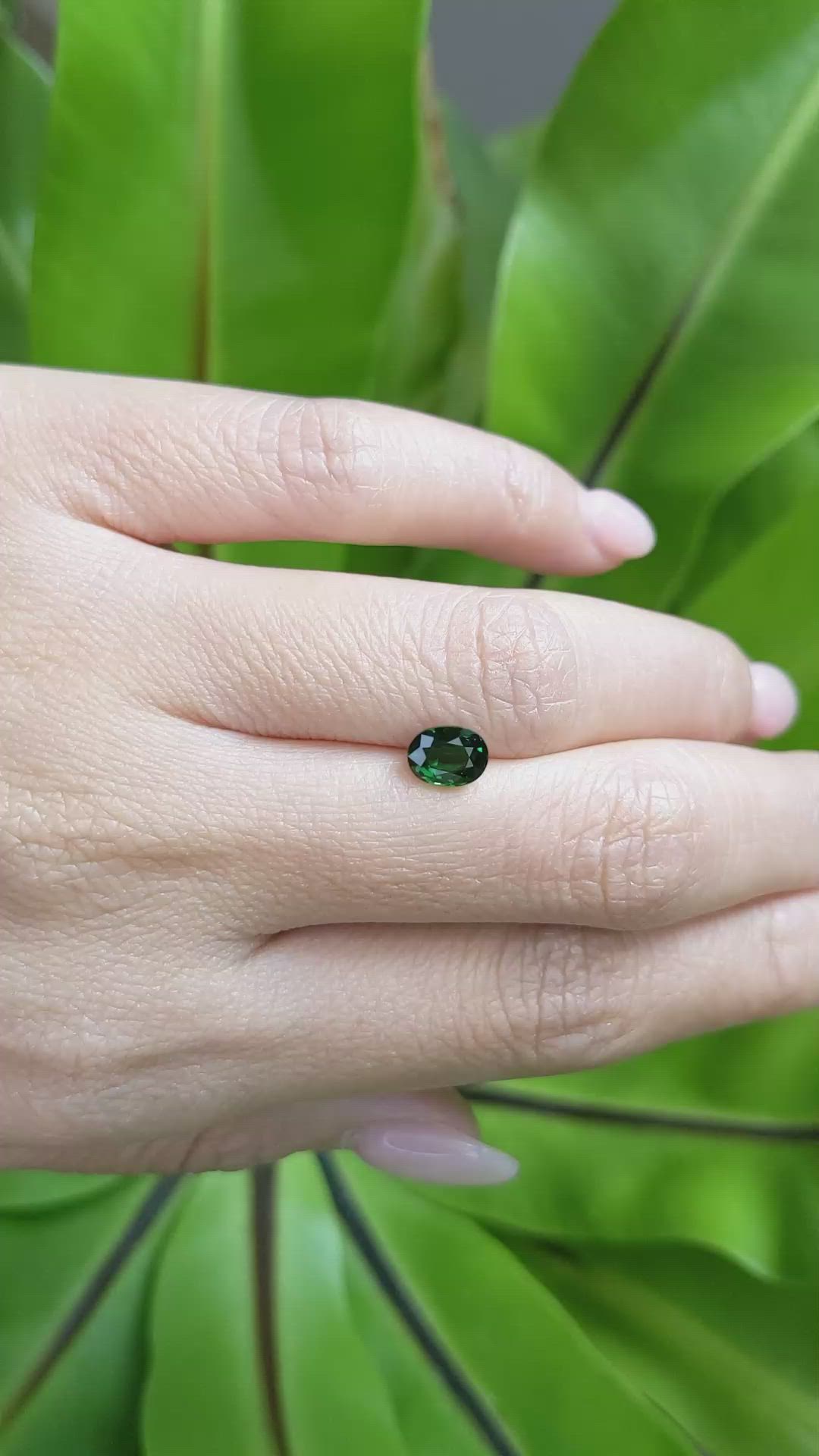 1.08 Ct. Tsavorite Garnet from East Africa Size Video