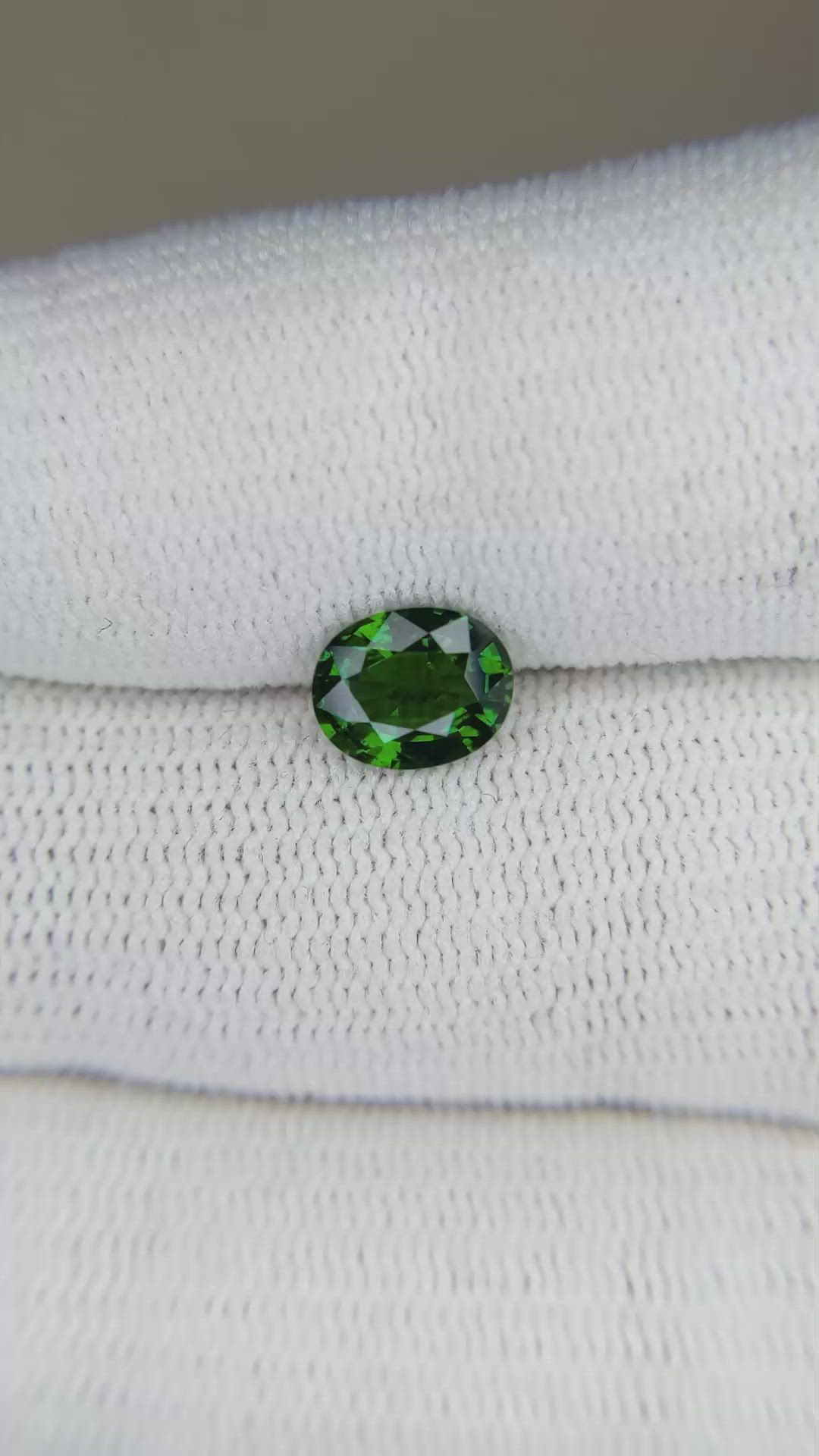 1.14 Ct. Tsavorite Garnet from East Africa Size Video