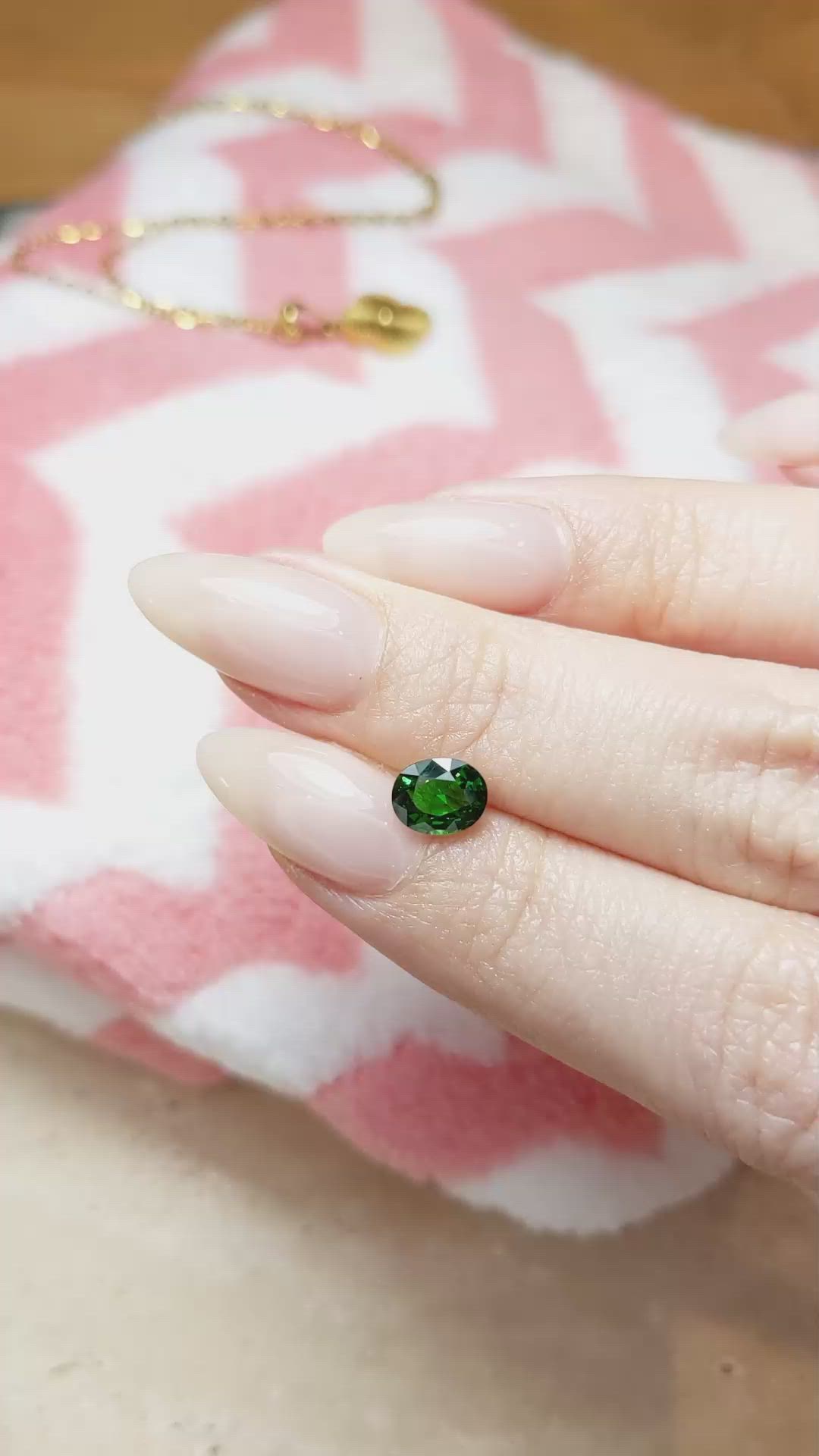 1.14 Ct. Tsavorite Garnet from East Africa Size Video