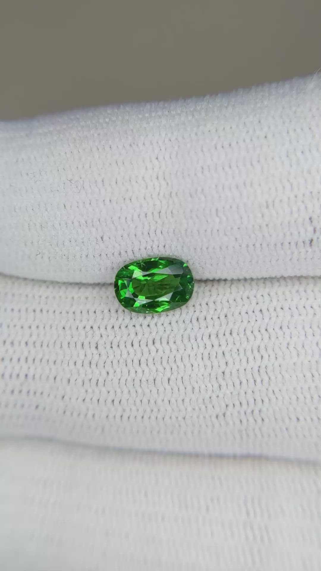 1.05 Ct. Tsavorite Garnet from East Africa Size Video
