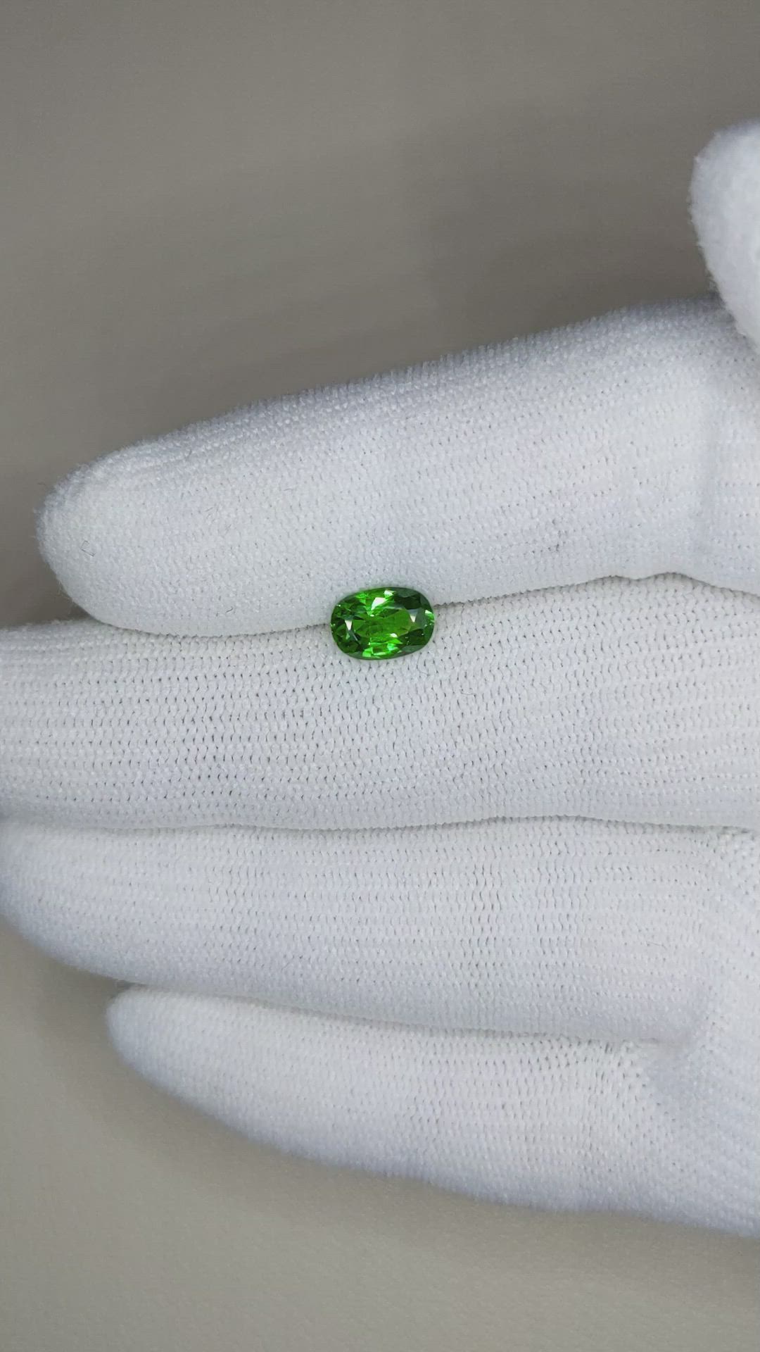 1.05 Ct. Tsavorite Garnet from East Africa Size Video