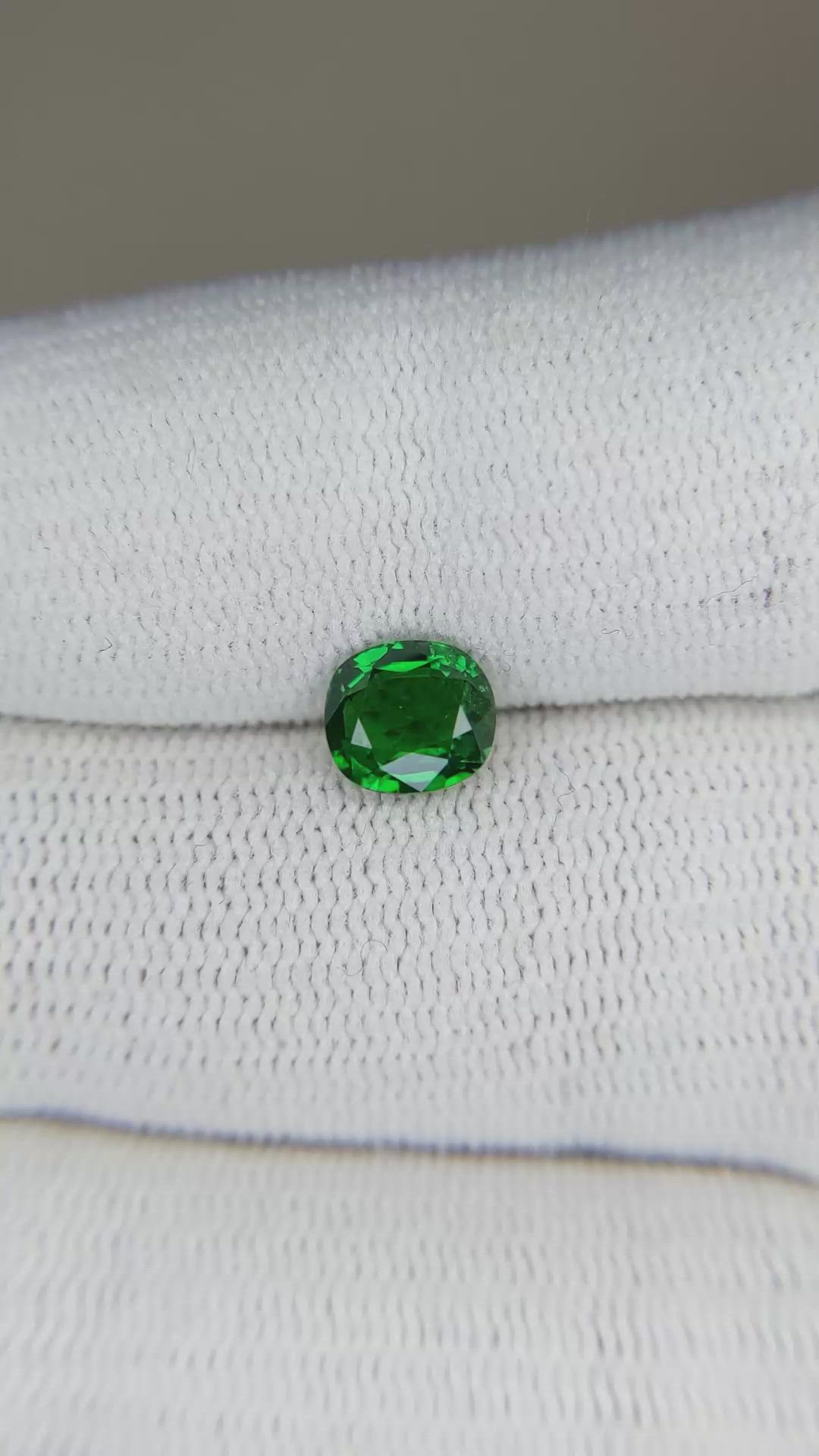 1.16 Ct. Tsavorite Garnet from East Africa Size Video