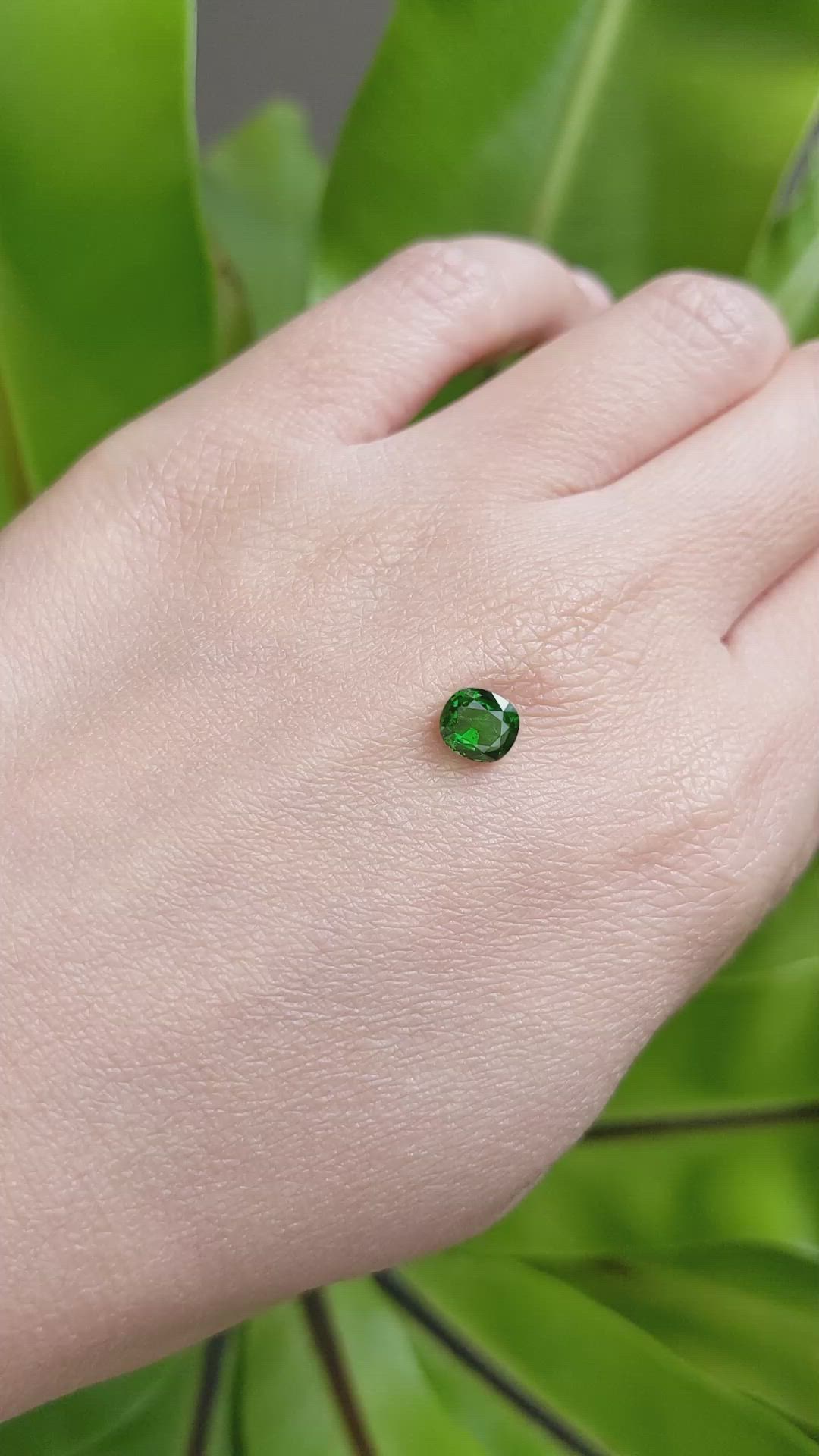 1.16 Ct. Tsavorite Garnet from East Africa Size Video