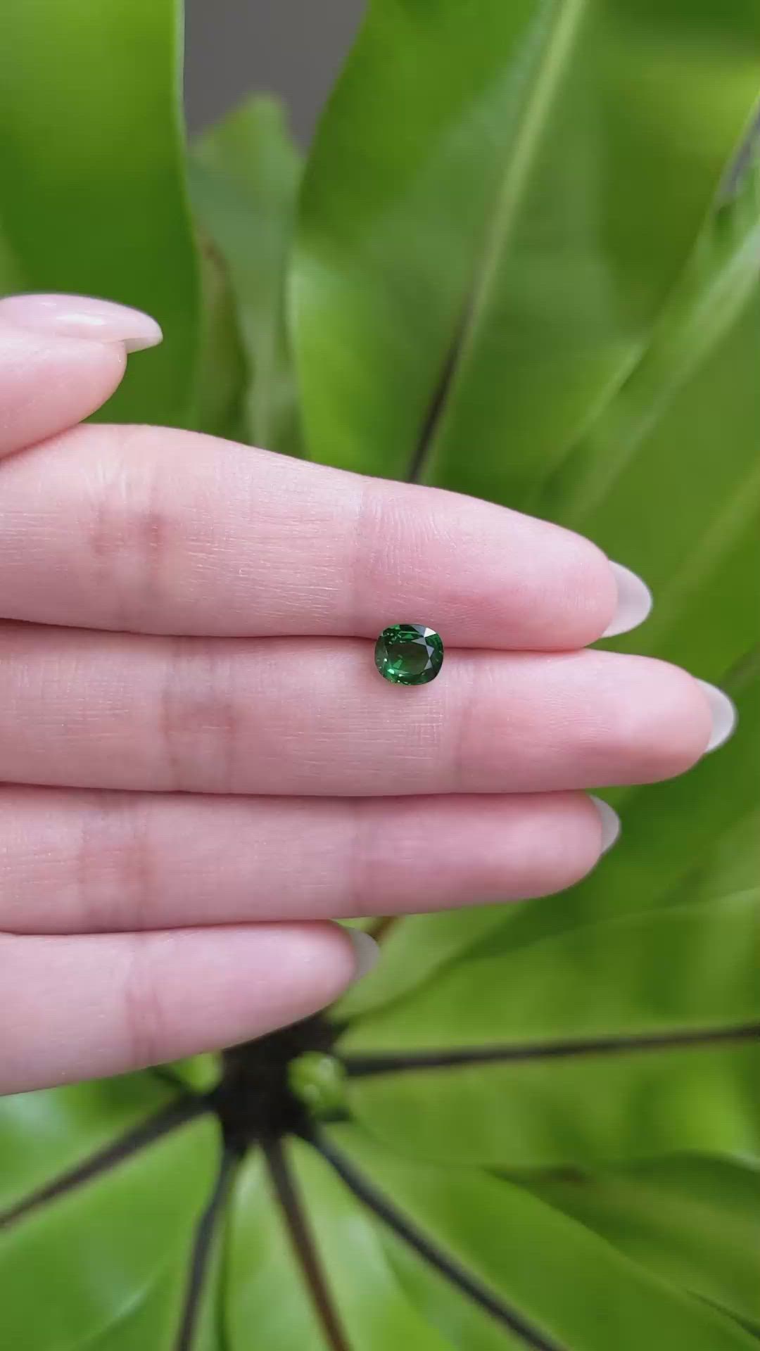 1.16 Ct. Tsavorite Garnet from East Africa Size Video