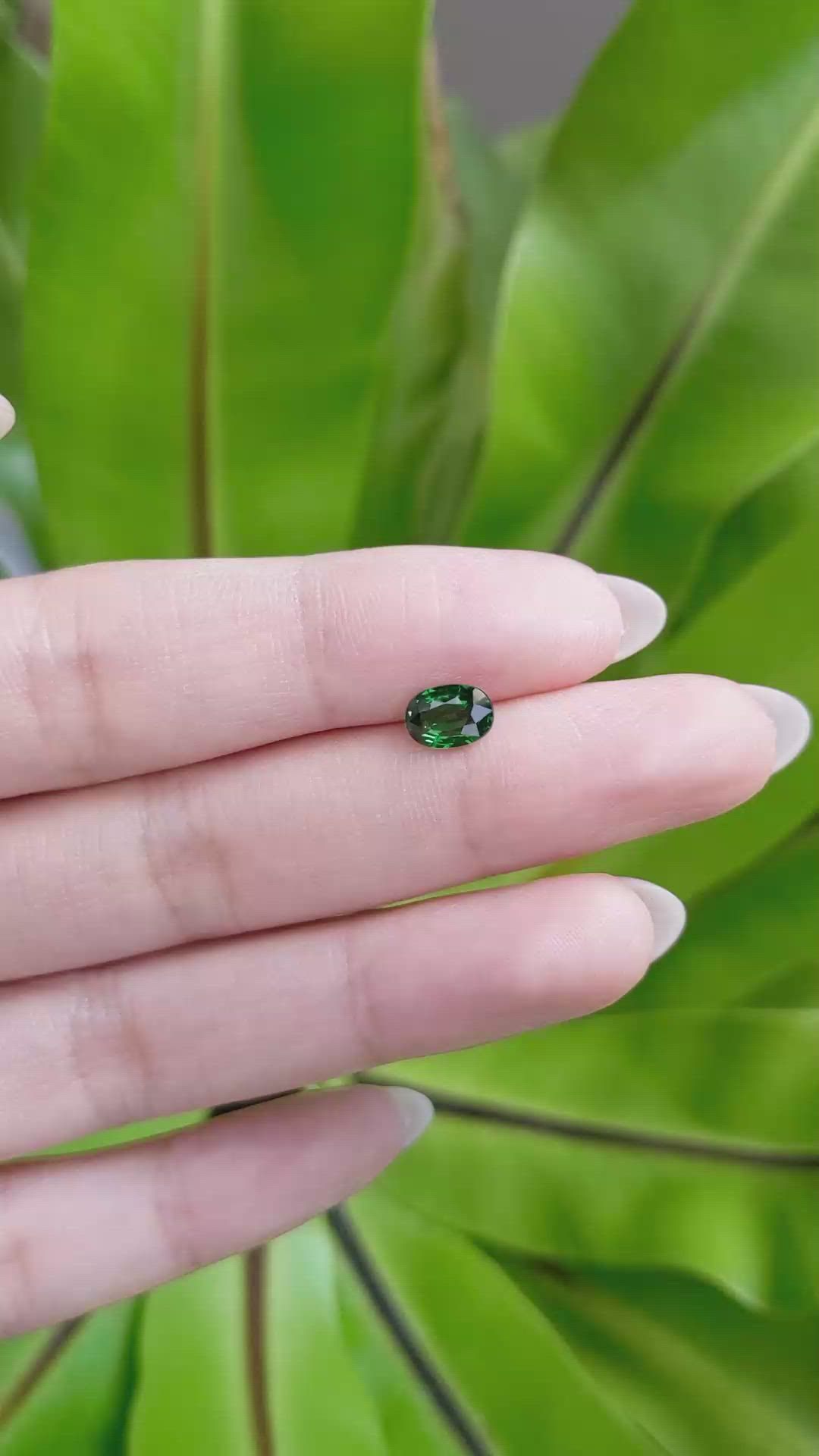 0.94 Ct. Tsavorite Garnet from East Africa Size Video
