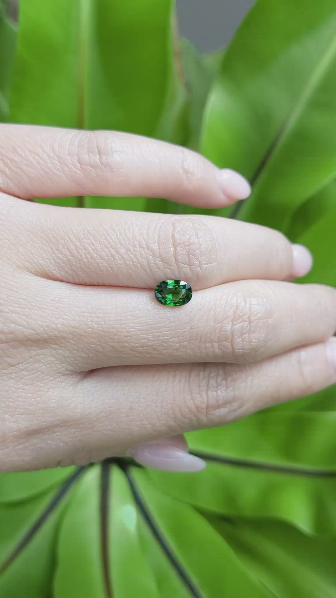 0.94 Ct. Tsavorite Garnet from East Africa Size Video