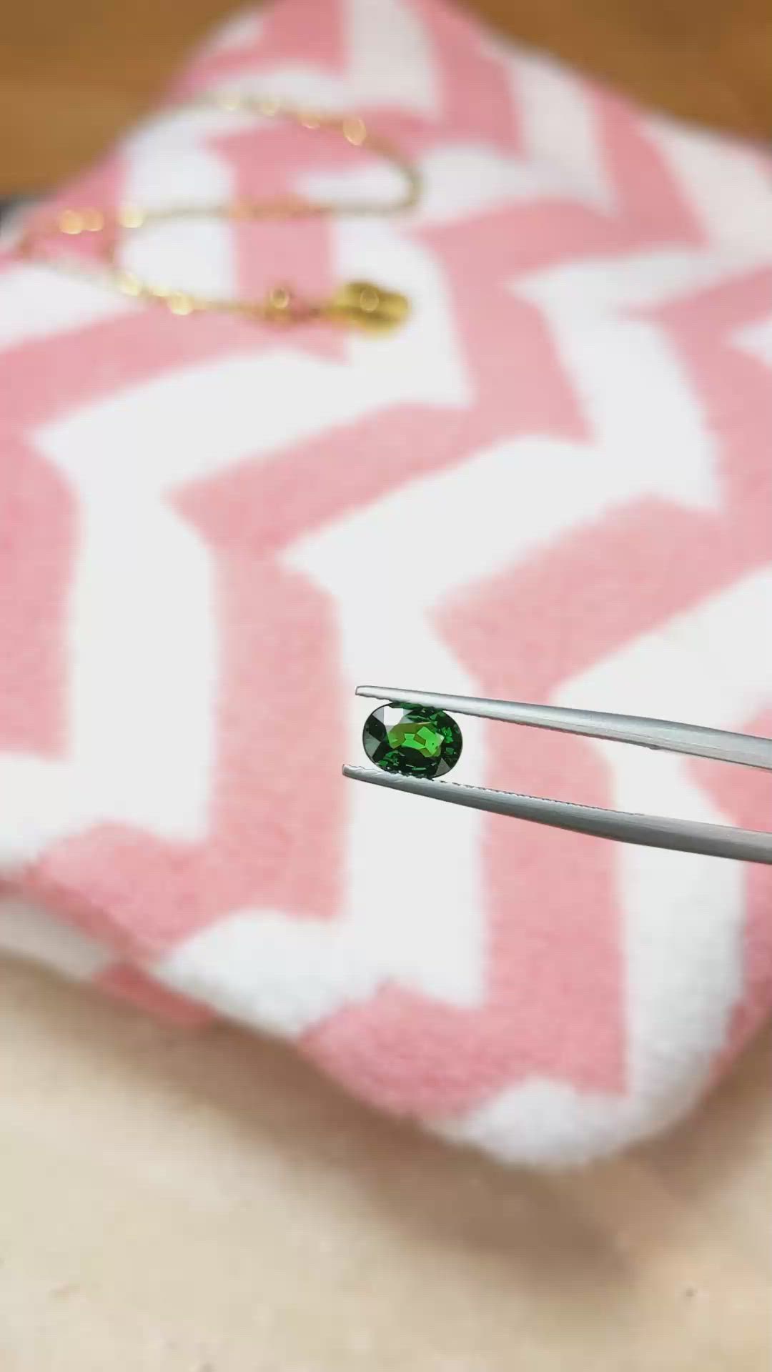 0.89 Ct. Tsavorite Garnet from East Africa Size Video