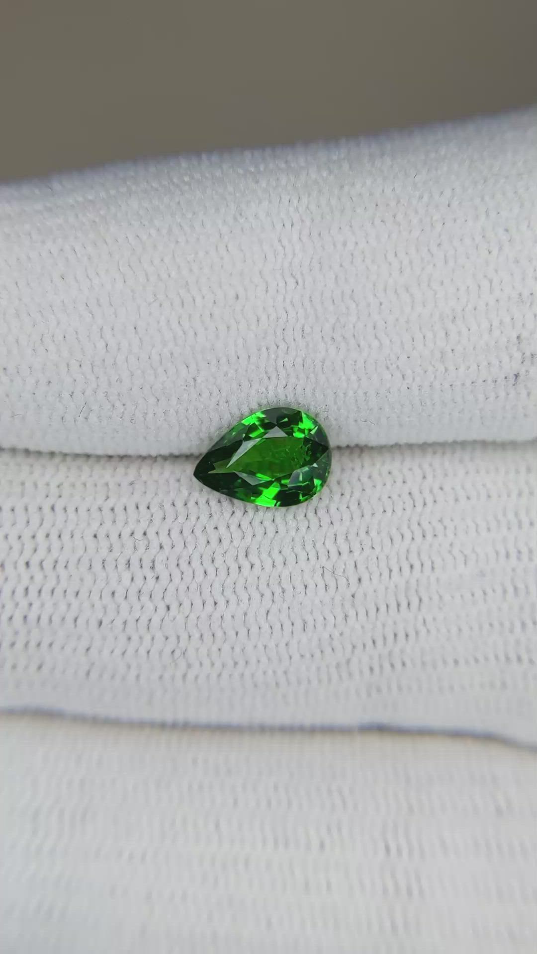 1.02 Ct. Tsavorite Garnet from East Africa Size Video